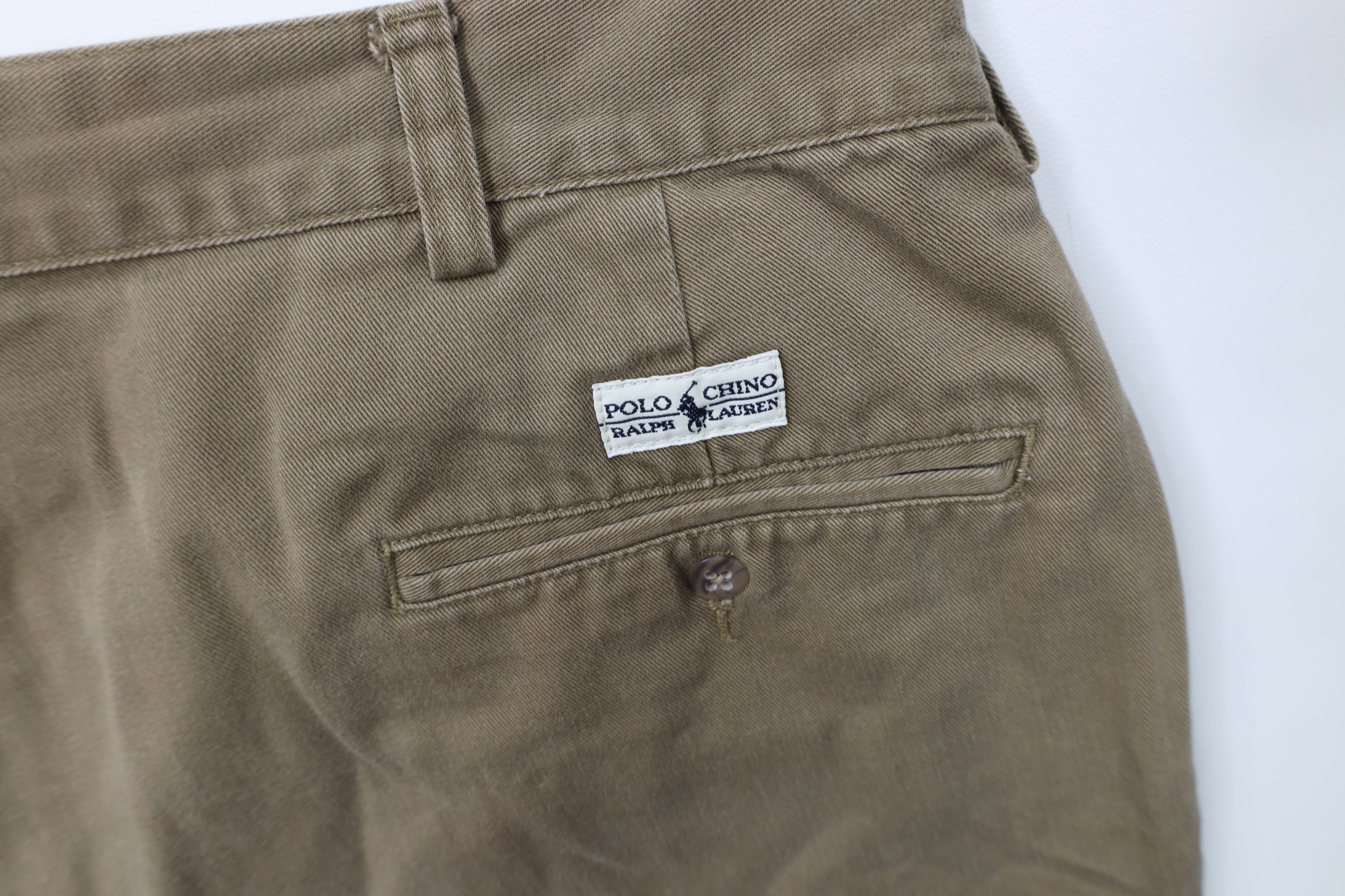 Ralph Lauren Vintage 90s Ralph Lauren Cotton Chino Shorts Light Brown Size US 38 / EU 54 - 12 Thumbnail