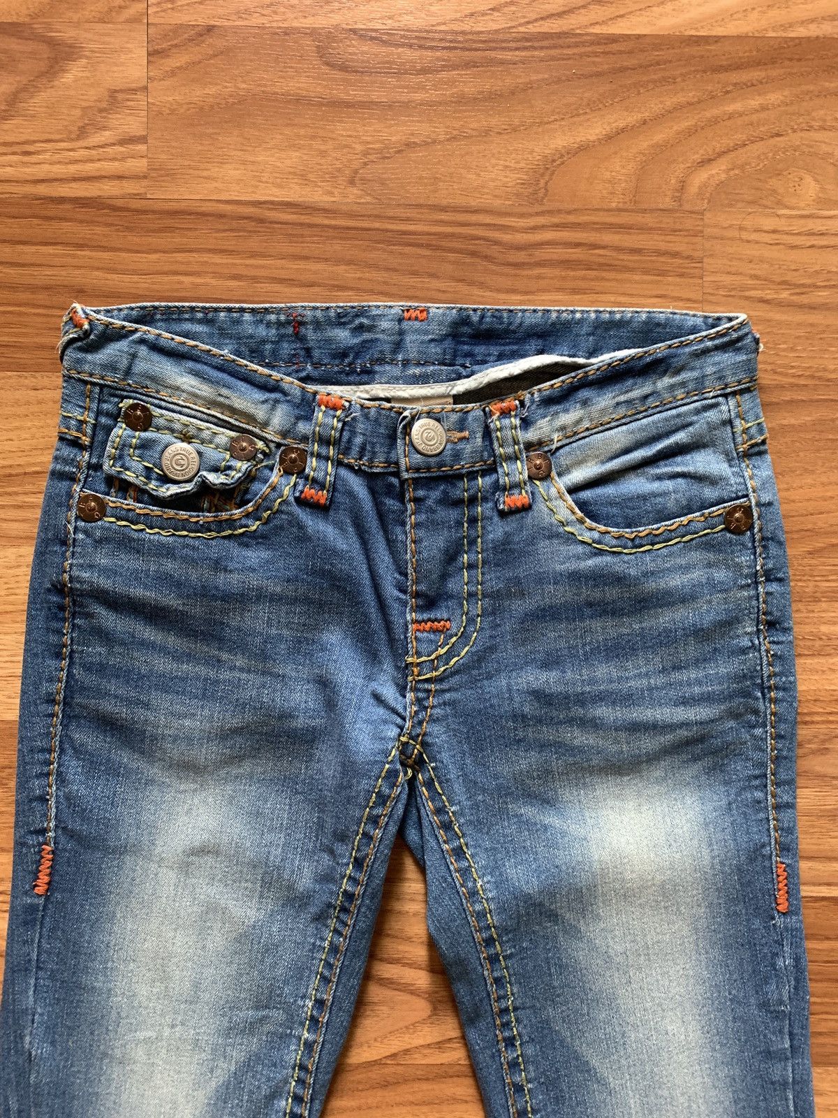 True Religion × Vintage True Religion Joey Super T Flare Jeans Bootcut Jeans Size 27" / US 4 / IT 40 - 2 Thumbnail