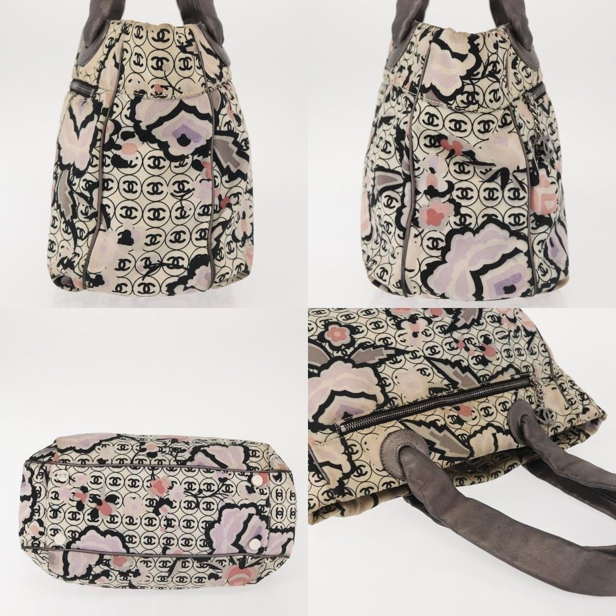Chanel Chanel Tote Bag Canvas Multicolor Silver CC Size ONE SIZE - 3 Thumbnail