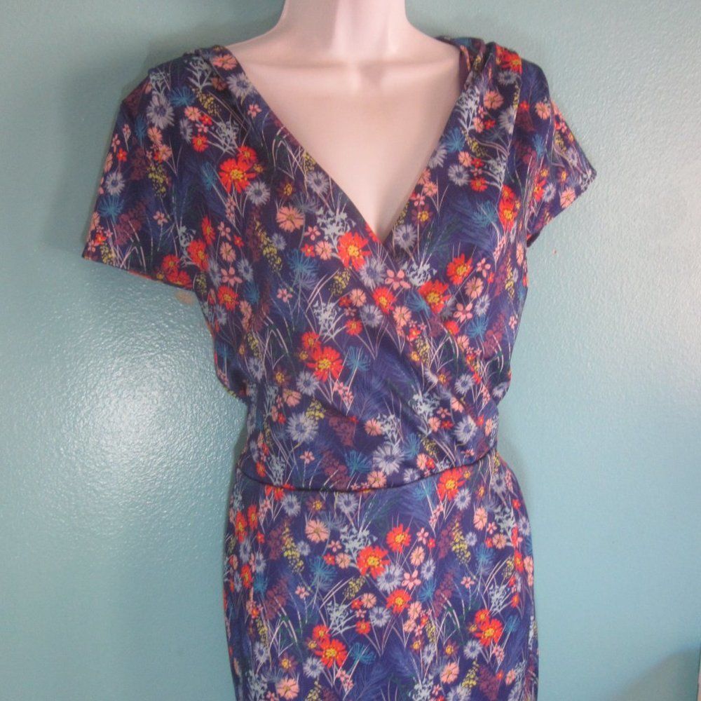 Ellen Tracy Lindy Bop Womens Size 12 "Purple Blooming" Dress Size L / US 10 / IT 46 - 6 Thumbnail