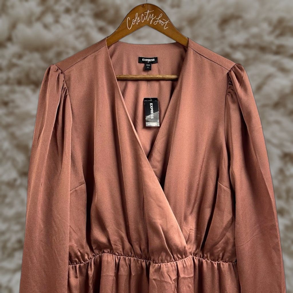 VINTAGE Express Party Dress Bronze Colored Size XL Cocktail Dress