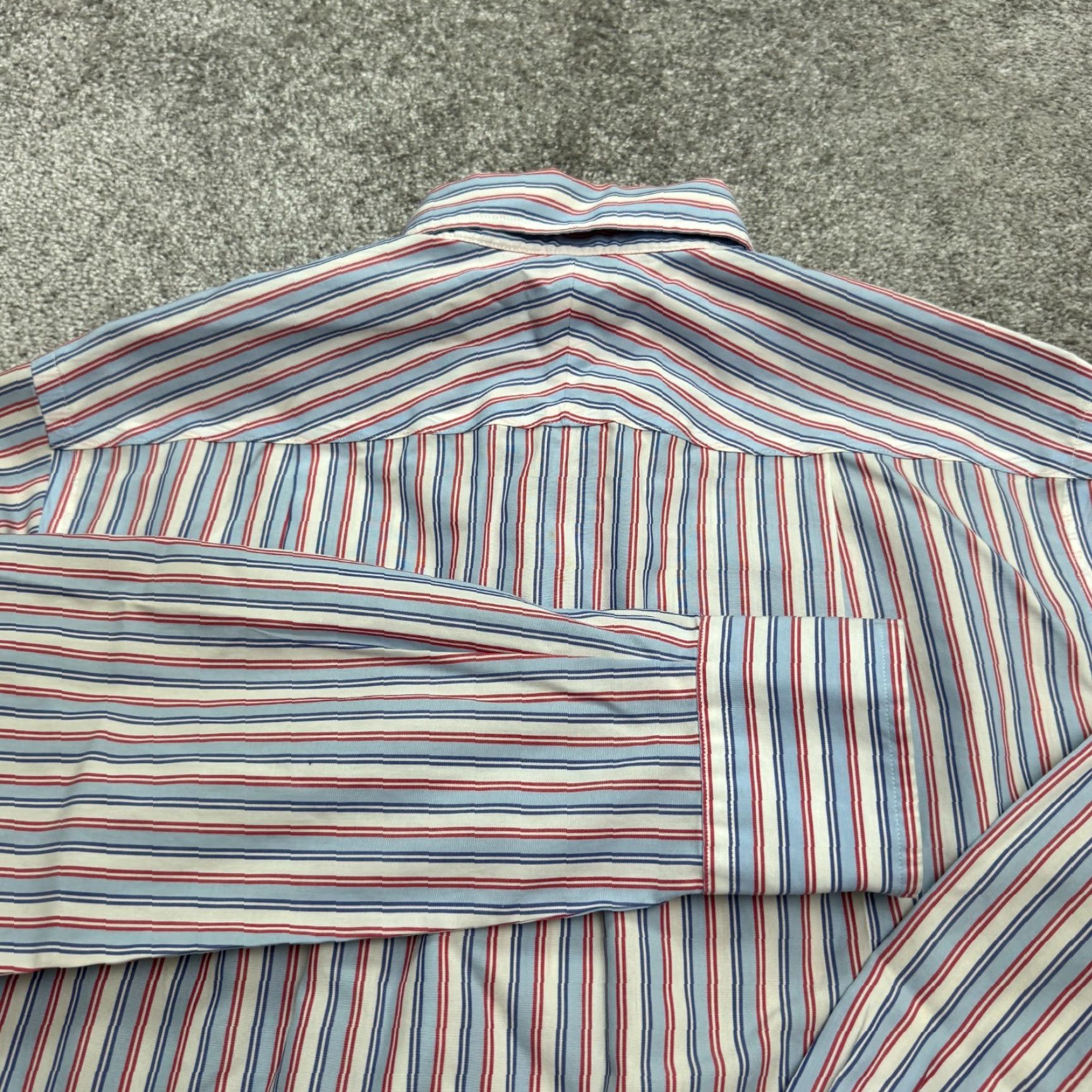 Charles Tyrwhitt Charles Tyrwhitt Dress Shirt Mens M Multicolor Striped Button-Down Non-Iron Size 40R - 3 Thumbnail