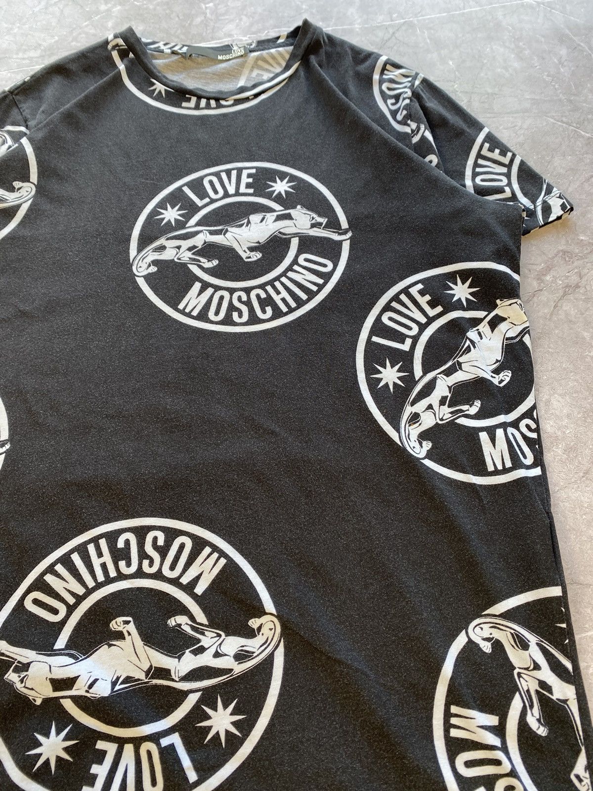 Designer × Moschino Rare Love Moschino Panther Multi logo Black T shirt Size US L / EU 52-54 / 3 - 9 Thumbnail