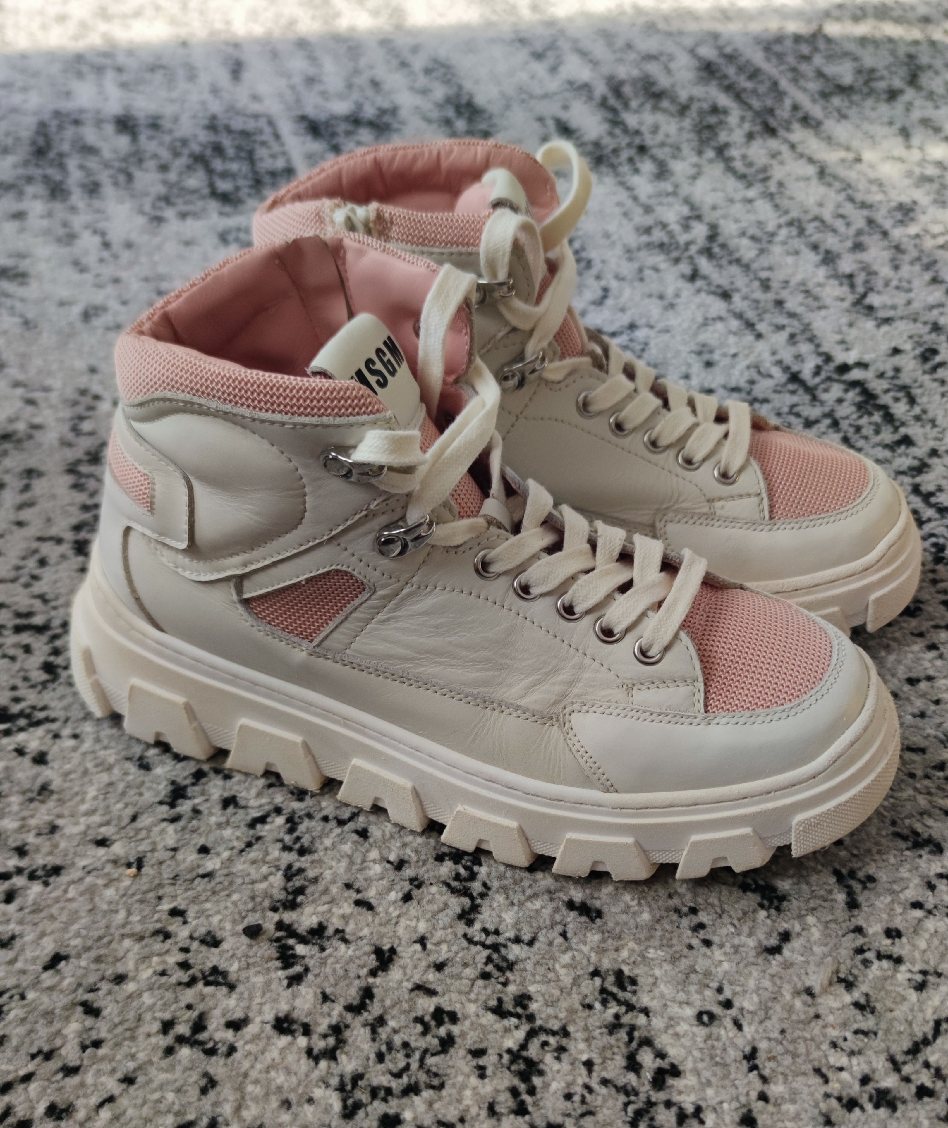 MSGM Leather lace-up ankle boots msgm msgm (massimo giorgetti) Size US 8 / IT 38 - 2 Thumbnail