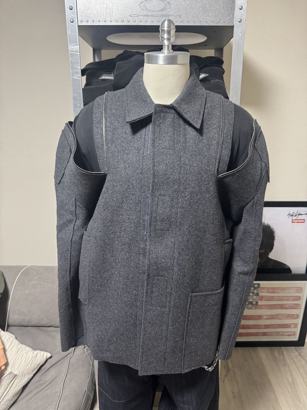 Walter Van Beirendonck W & LT Walter Van Beirendonck Wool Zipper Coat Jacket Size US M / EU 48-50 / 2 - 14 Thumbnail