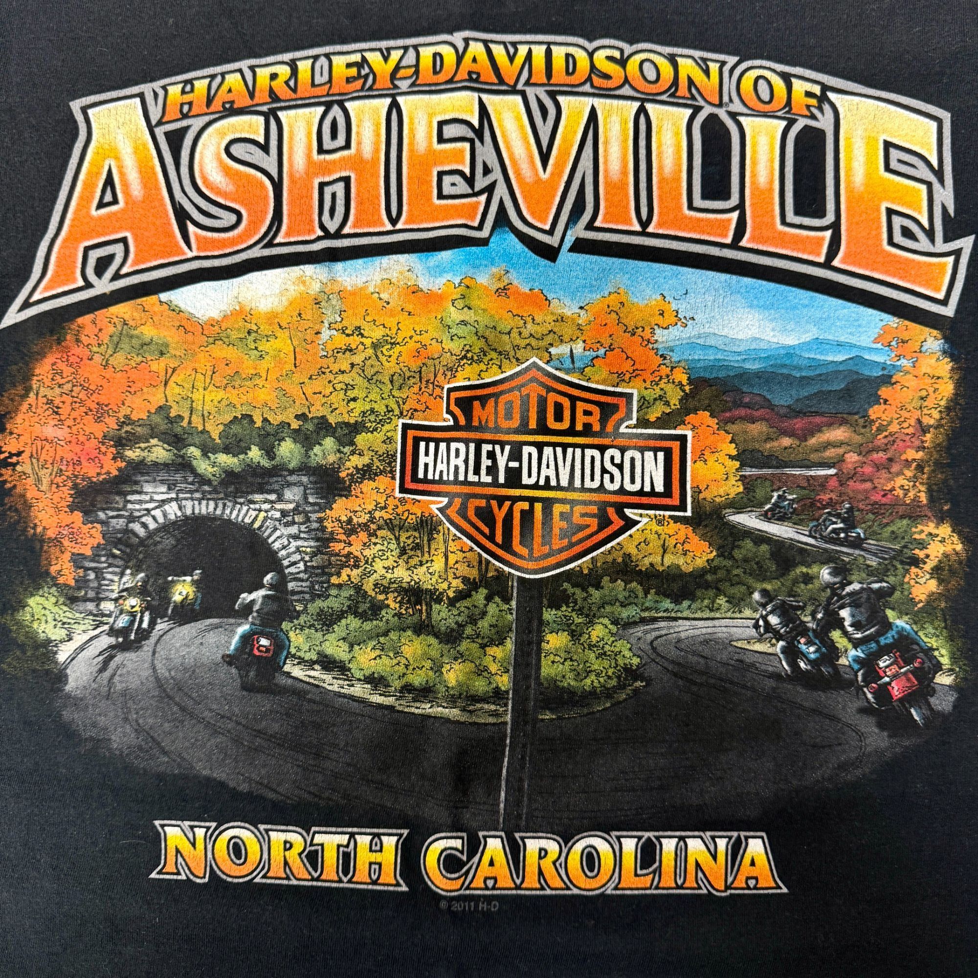 Harley Davidson H-D Asheville NC Mountain TUNNEL Route PINUP POLICE COP K9 Size US L / EU 52-54 / 3 - 5 Thumbnail