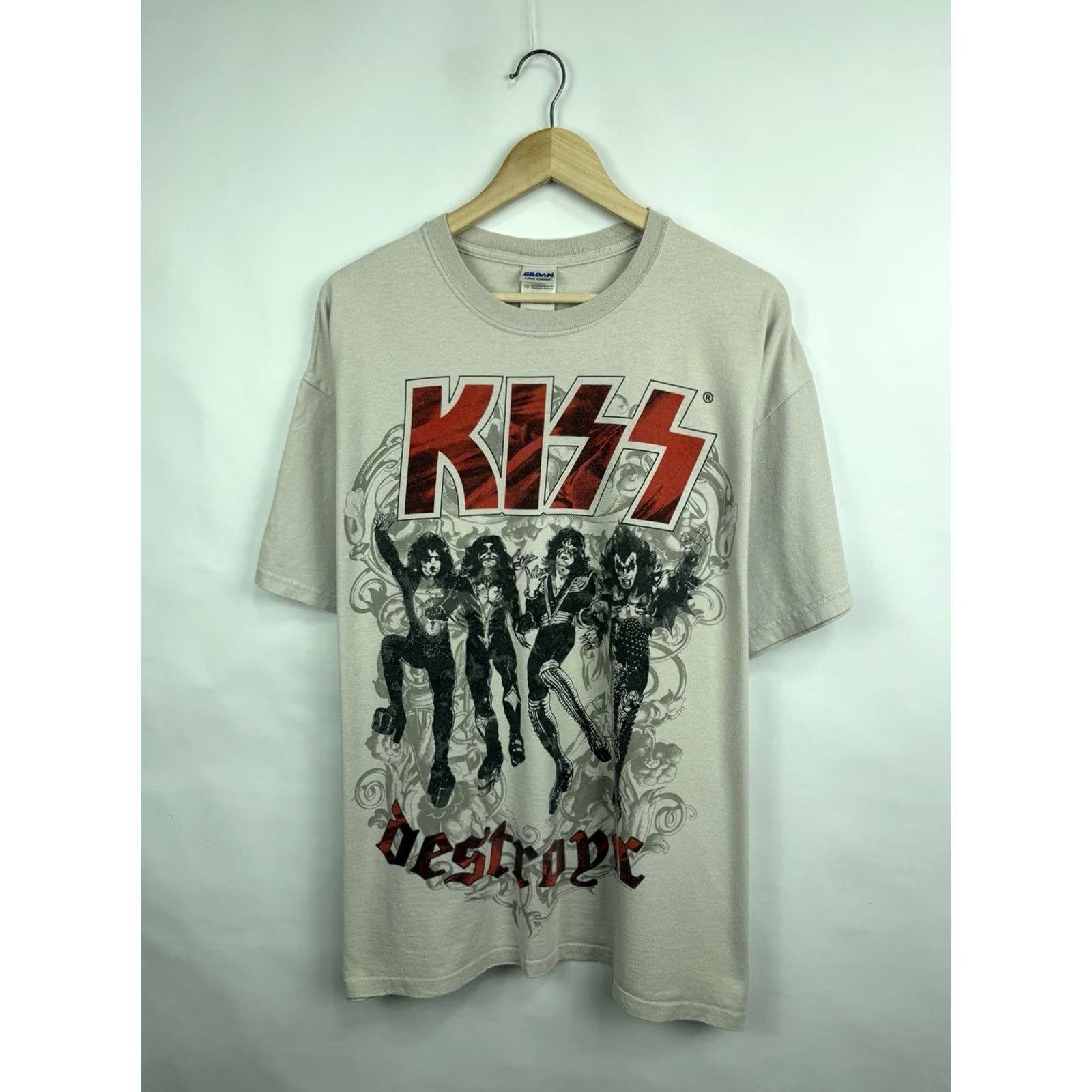 Gildan VINTAGE Kiss Destroyer 1976 2009 T-Shirt Detroit Rock City Shirt XL Mens Beige Gildan Size US XL / EU 56 / 4 - 2 Thumbnail