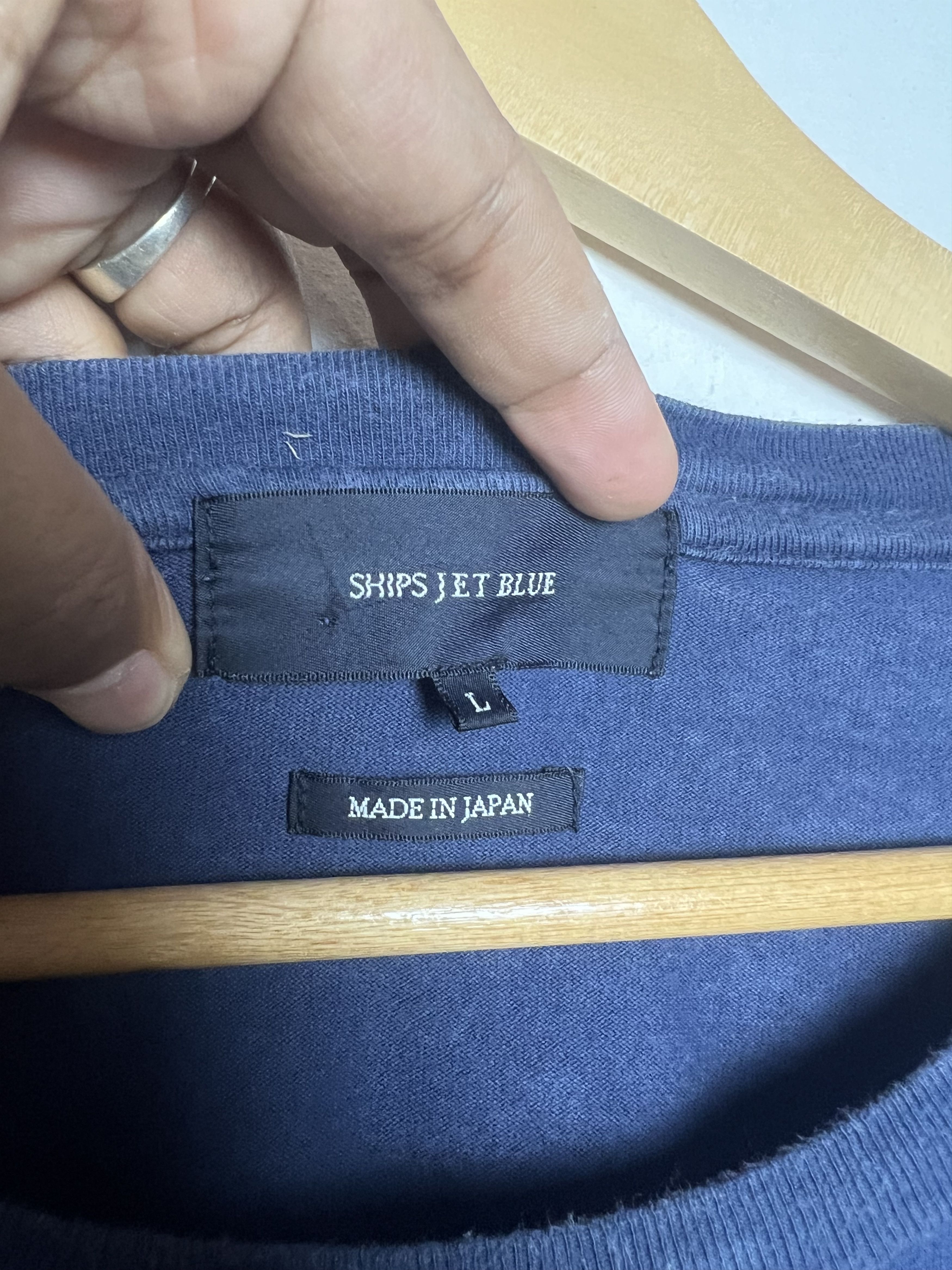 Ships Jet Blue Ships Jet Blue Stripe Cable Knit Long Sleeve T-shirt Size US L / EU 52-54 / 3 - 8 Thumbnail