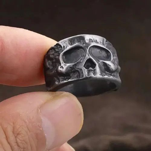Jewelry Retro Skull Ring Size ONE SIZE - 3 Thumbnail