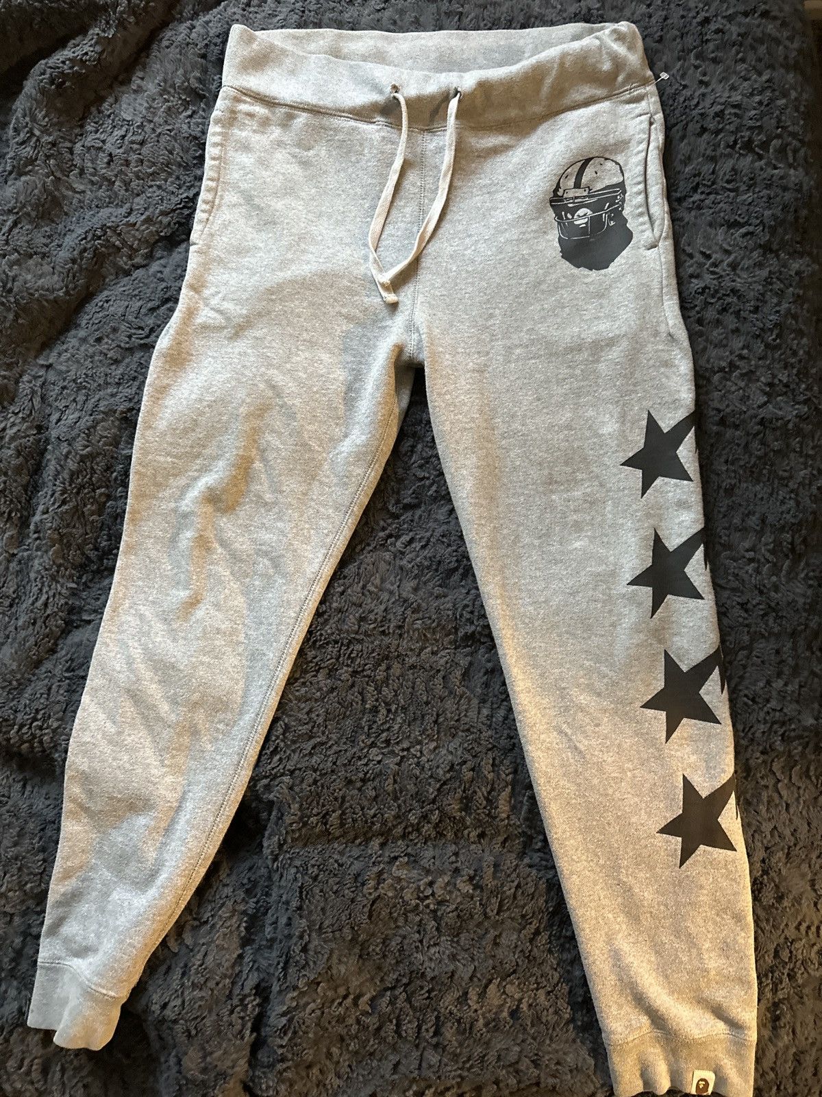 Bape bape gray sweatpants with logo stars Size US 29 - 1 Thumbnail