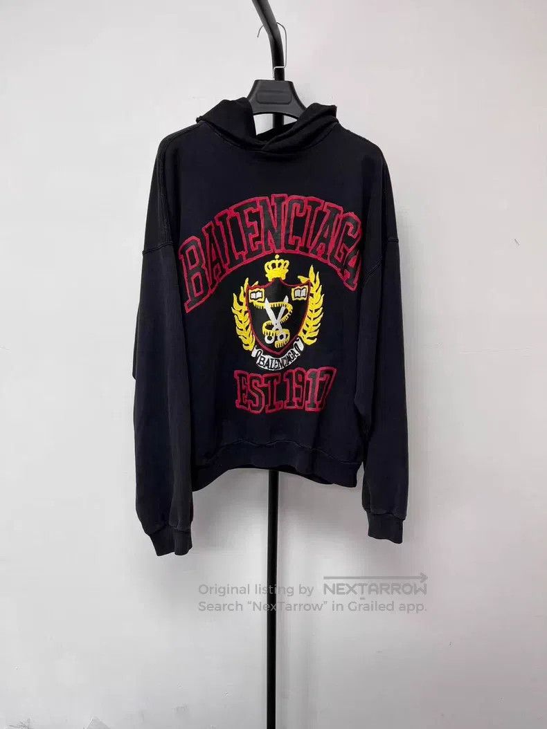Balenciaga Balenciaga Letter Printed Casual Hooded Sweatshirt Size US L / EU 52-54 / 3 - 1 Thumbnail