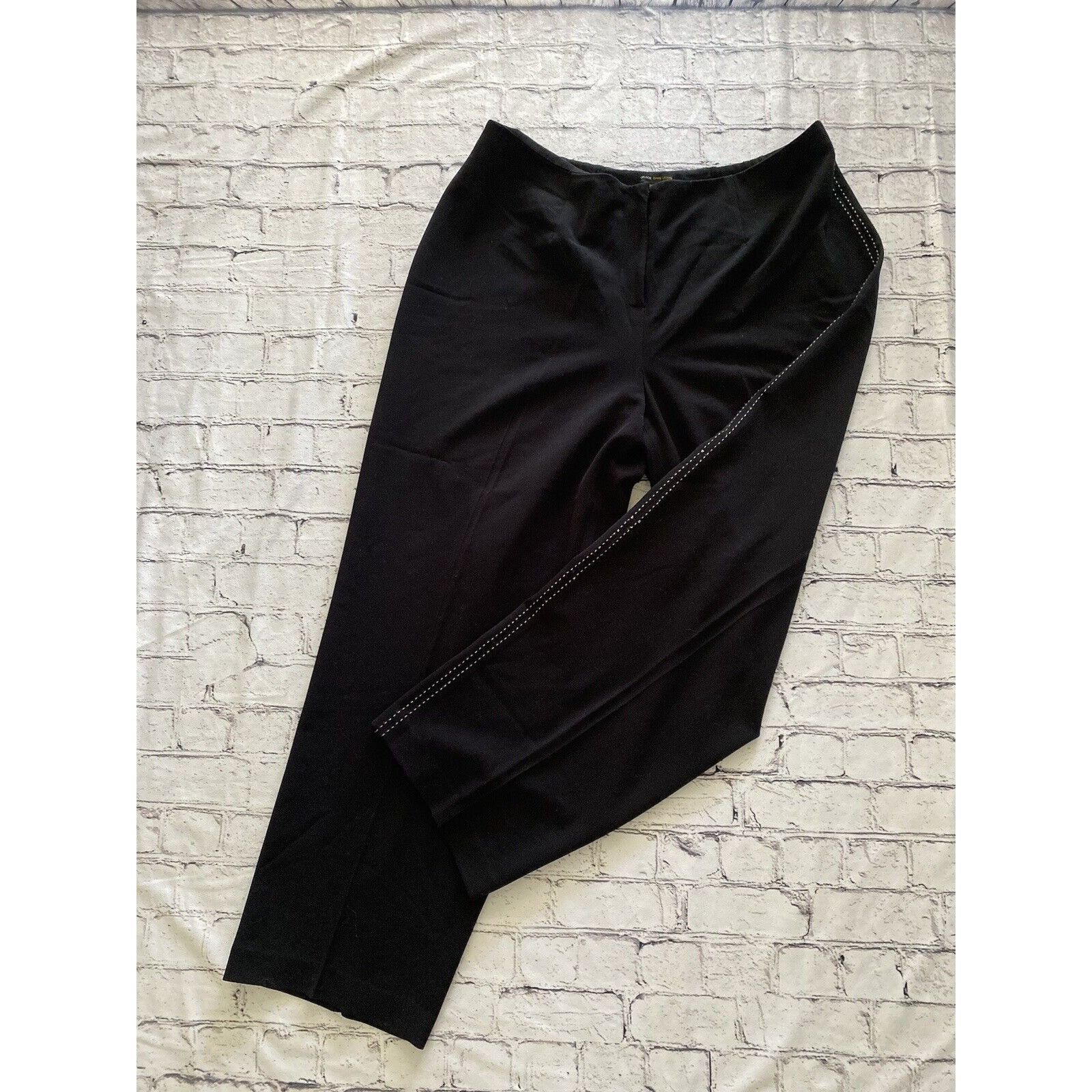 Designer Grace Dane Lewis Black White Stitching Dress Pants SZ18 Size 36" / US 14 / IT 50 - 7 Thumbnail