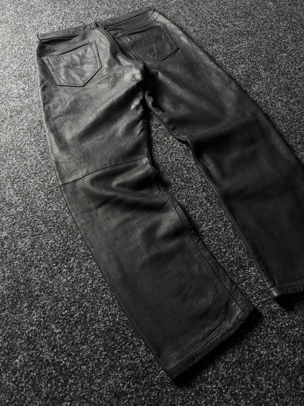 Y2K Vintage Leather Pants Opium Style Alt Biker USA Rare