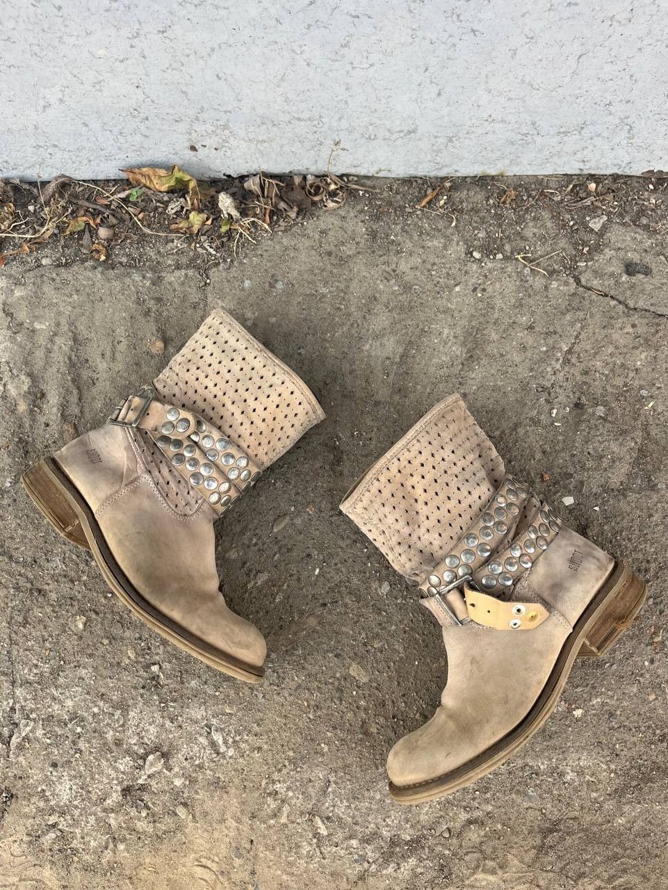 If Six Was Nine Vintage As 98 Guidi style Faded Biker High Boots Size US 6 / EU 39 - 4 Thumbnail