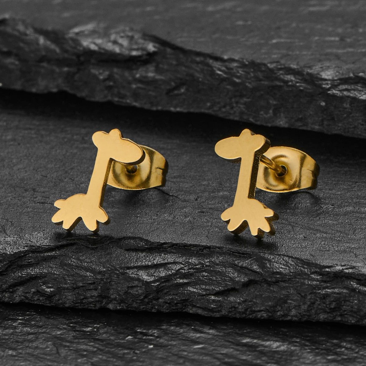 Jewelry Giraffe Mini Stud Earrings Charm Animal Earring Gift Size ONE SIZE - 1 Thumbnail