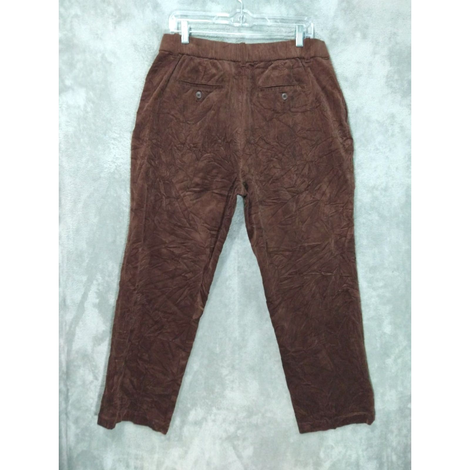 Uniqlo Uniqlo Women’s Chino Pants Large Brown Corduroy Pleated Wide Leg High Rise Casual Preppy Size 36" / US 14 / IT 50 - 2 Thumbnail