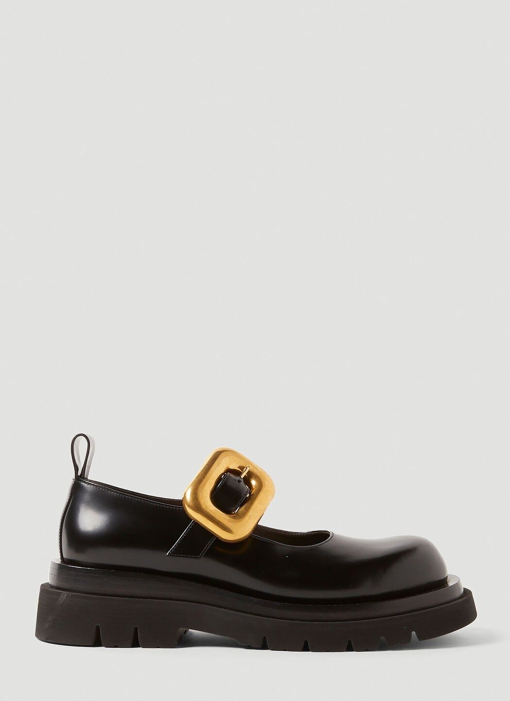 Bottega Veneta o1n1vont1225 Lug Mary Jane Shoes in Black Size US 10 / IT 40 - 1 Thumbnail