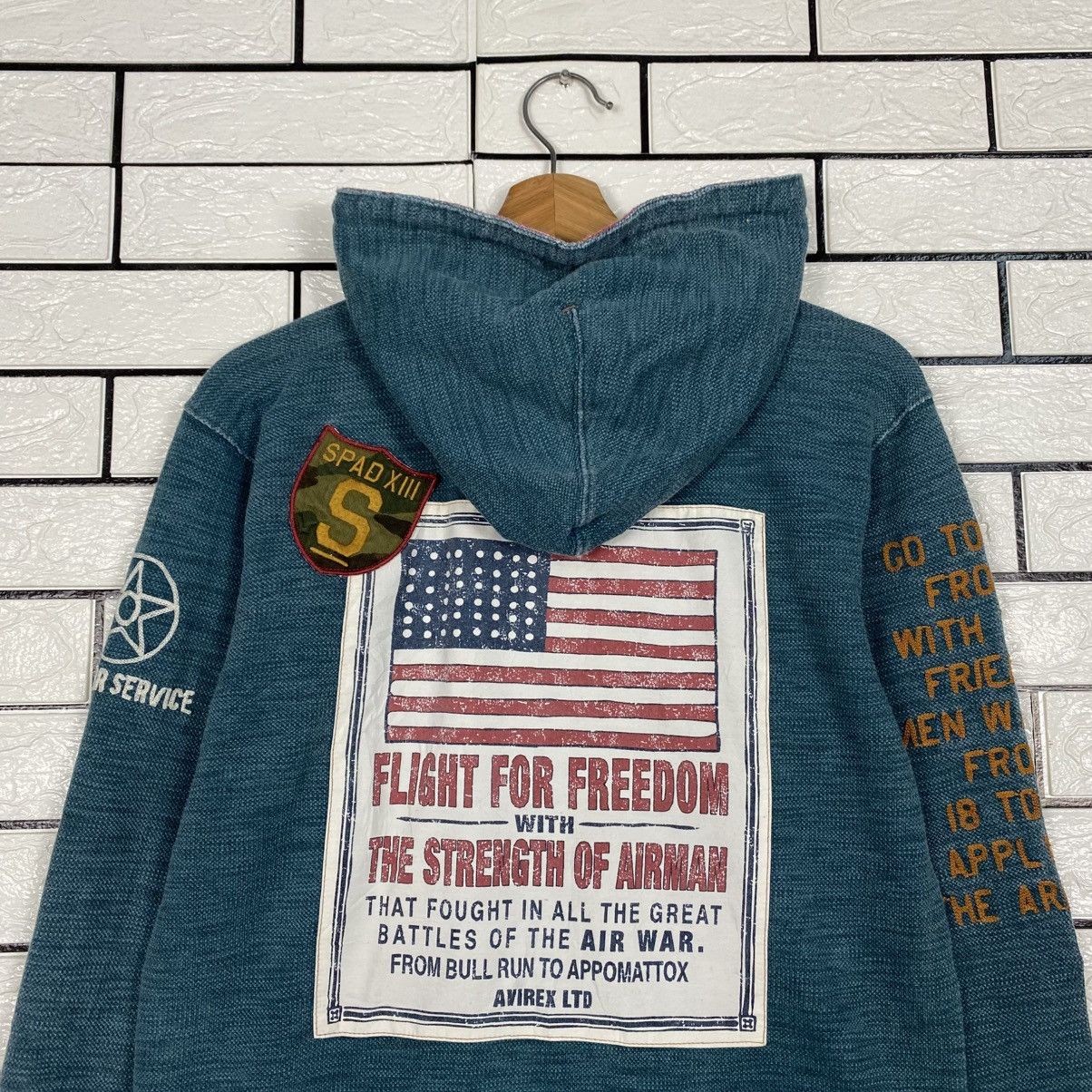 Avirex 📌Vintage Bomber Zipper Hoodie Jacket Avirex Over Print Size US L / EU 52-54 / 3 - 10 Thumbnail