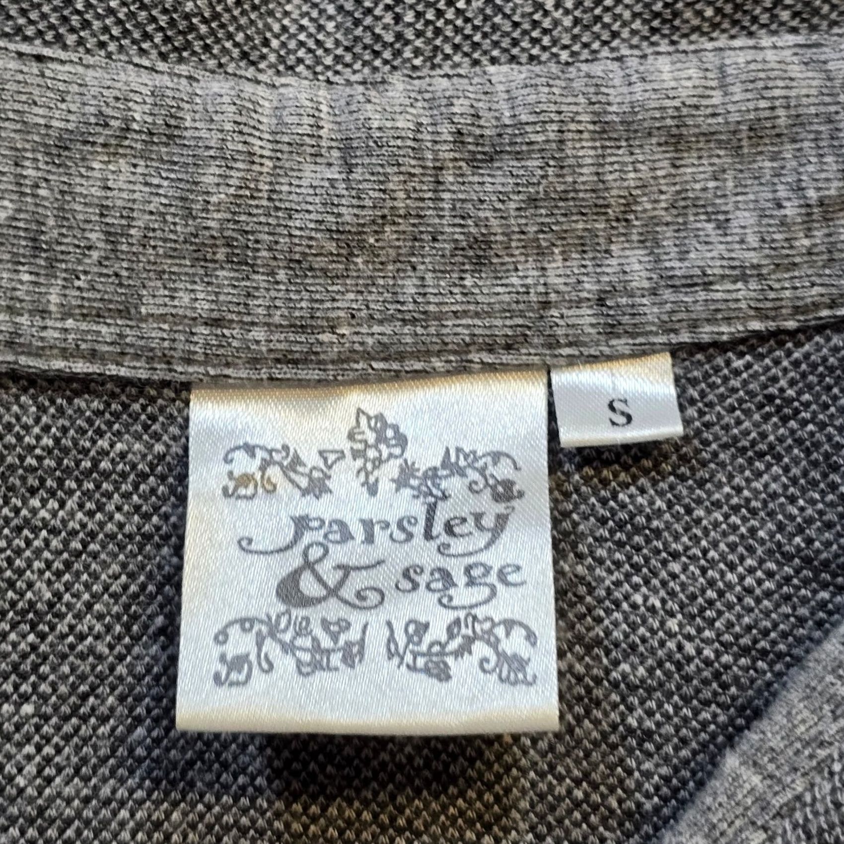 Vintage Parsley & Sage Cardigan Womens Size Small Gray Embroidered Button Front Casual Knit Top Size S / US 4 / IT 40 - 4 Thumbnail