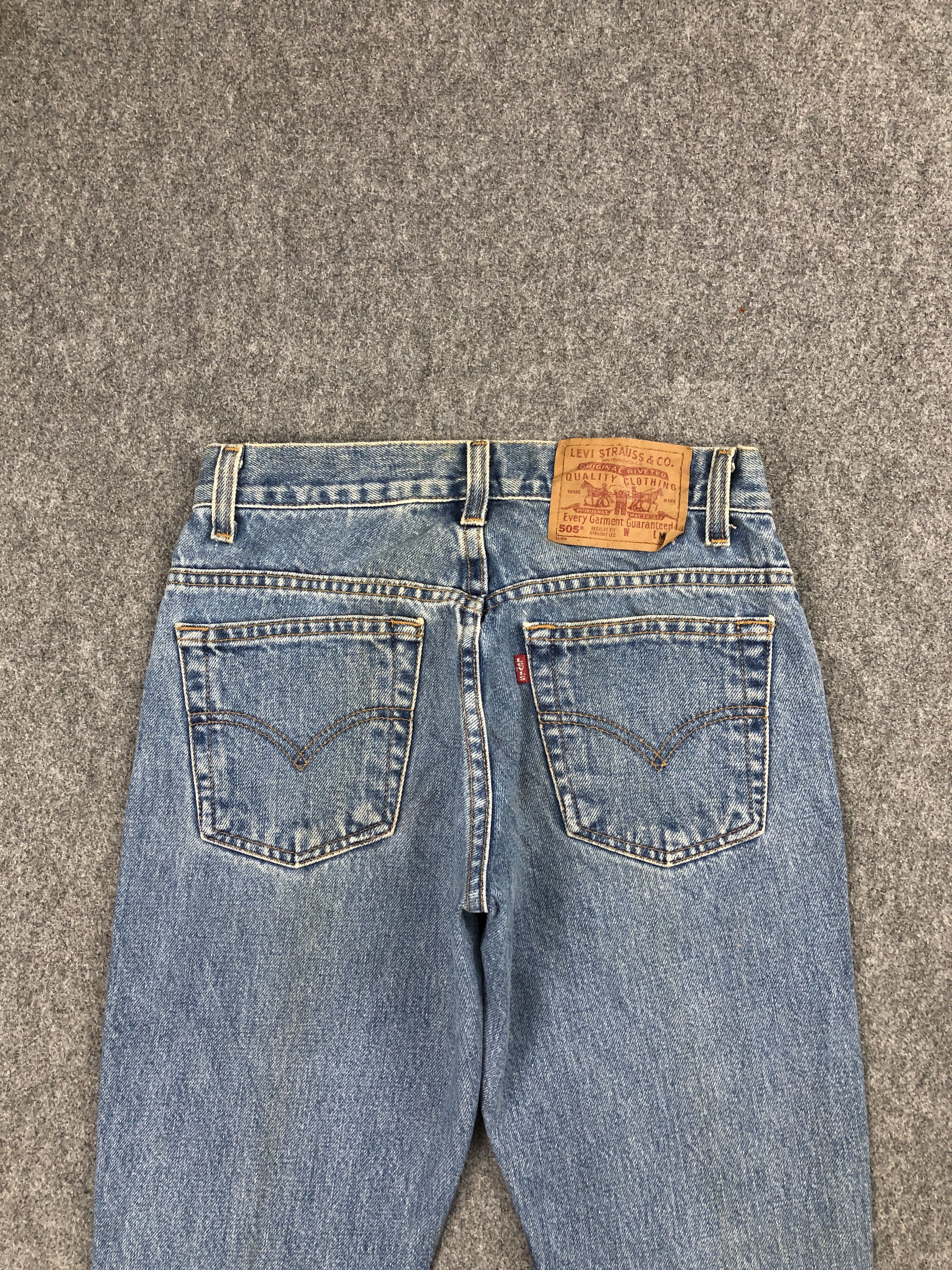 Levi's Vintage 90s Levis 505 Regular Light Blue Jeans DP2451 Size US 26 / EU 42 - 4 Thumbnail