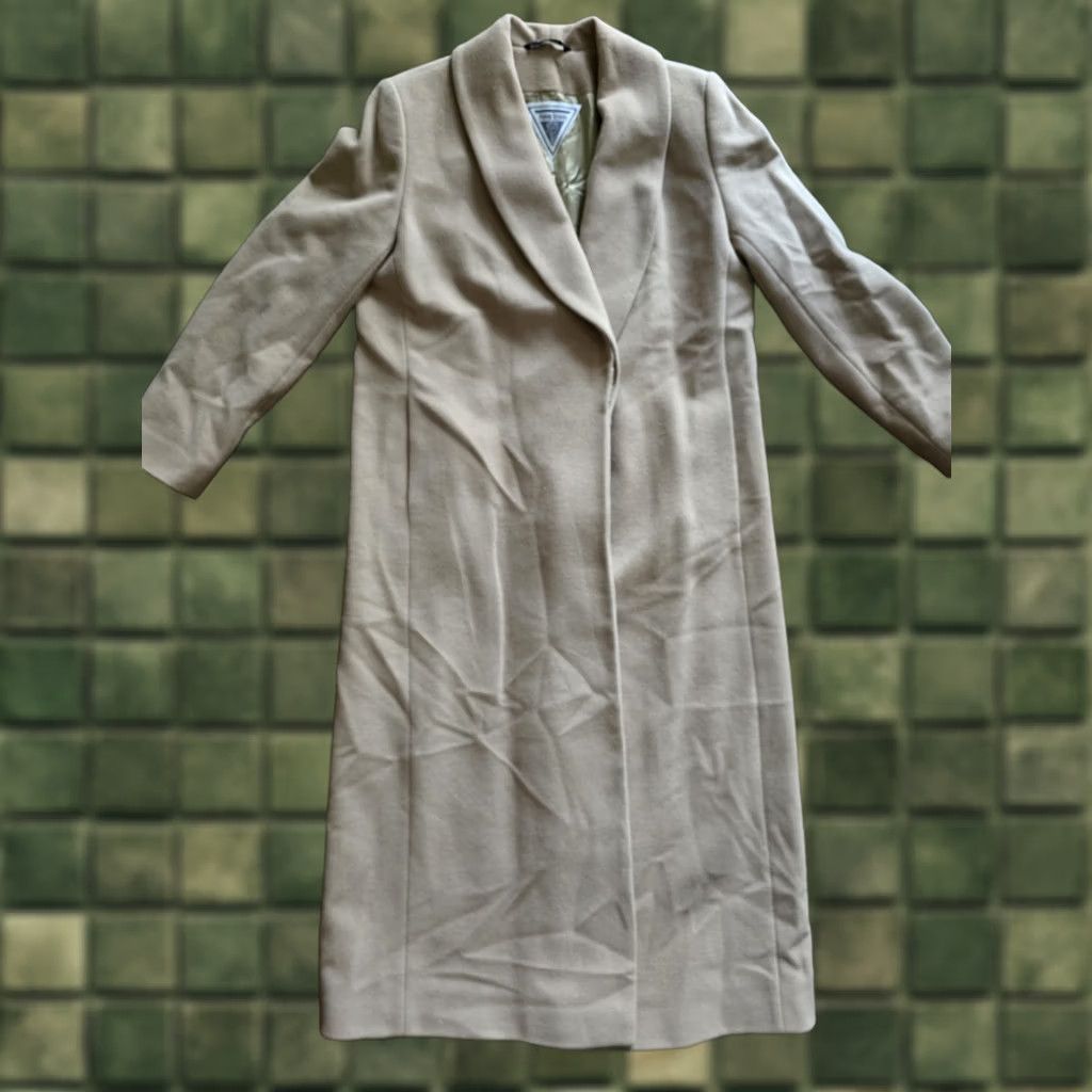 Vintage VINTAGE Marvin Richards Winter Trench Coat Women 10P Beige Wool Cashmere Lined 80s Designer"} Size L / US 10 / IT 46 - 1 Thumbnail