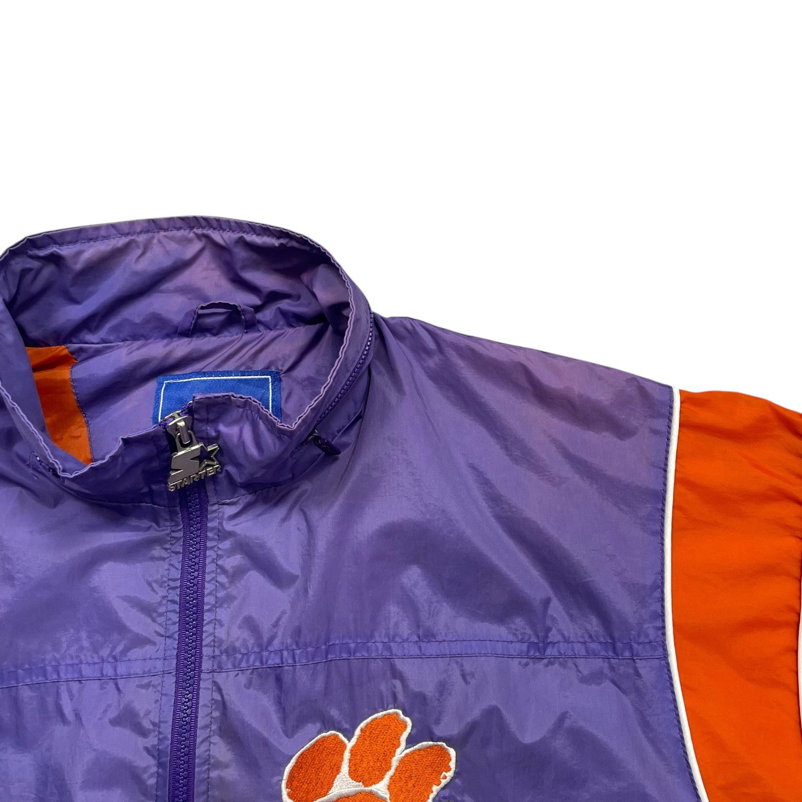 NCAA VTG 90s CLEMSON TIGERS STARTER WINDBREAKER JACKET YOUTH Size XL / US 12-14 / IT 48-50 - 9 Thumbnail