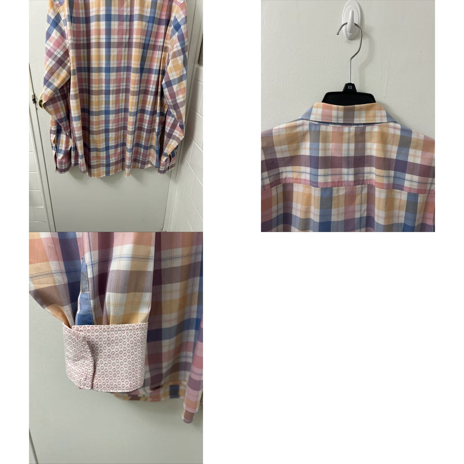 Tommy Bahama Tommy Bahama Sarasota Stretch Shirt Mens XL Pink Plaid Button-Up L/S Colorful, Preppy, Classic, Hawaiian, Dressy, Casual, Workwear Size US XL / EU 56 / 4 - 9 Thumbnail