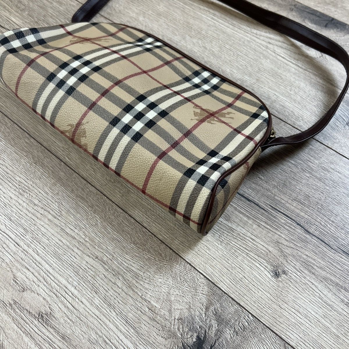 Burberry Vintage 90s Burberry Nova Check Mini Leather Shoulder Bag Size ONE SIZE - 6 Thumbnail