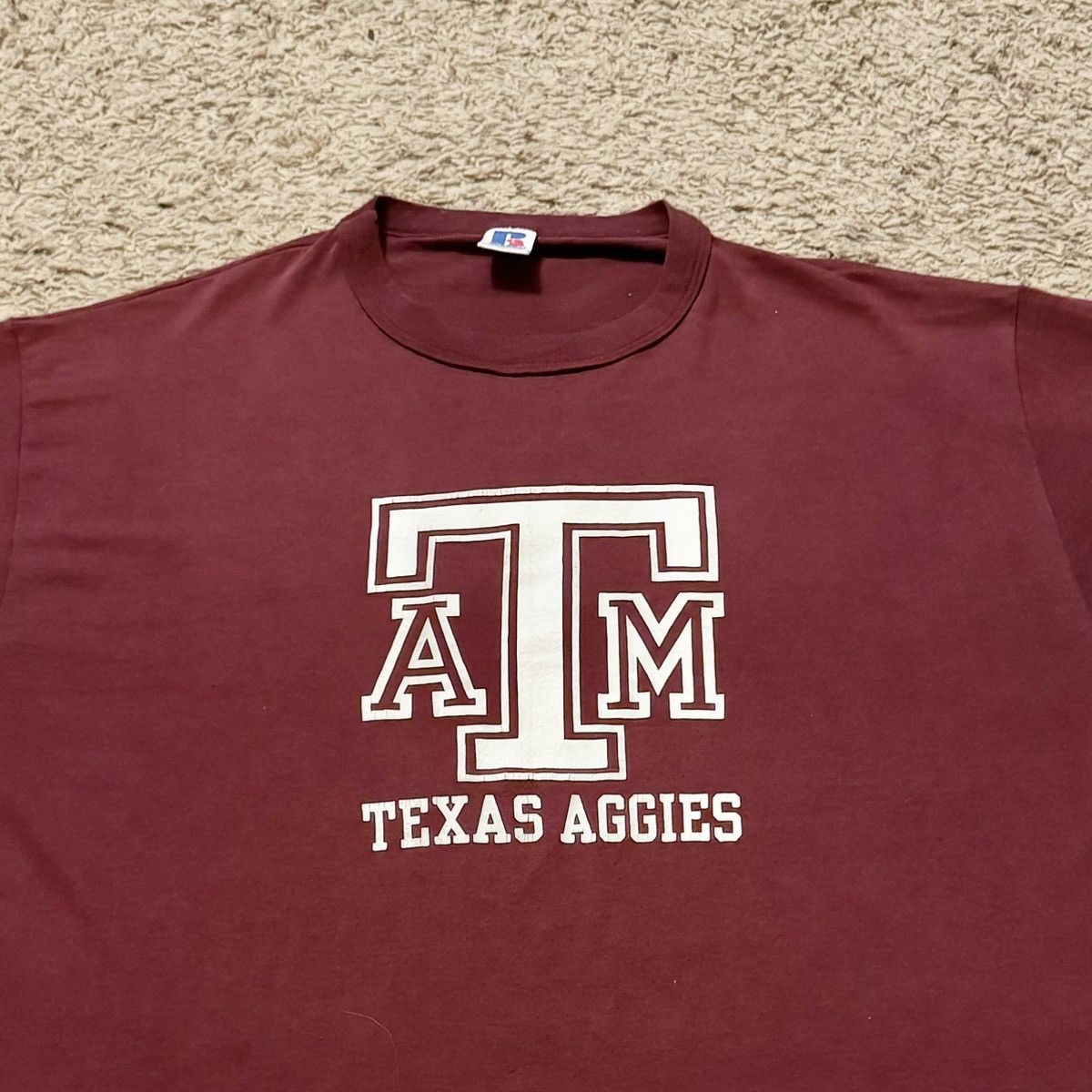 Russell Athletic VINTAGE SINGLE STITCH TEXAS A&M RUSSELL ATHLETIC TEE! Size US XL / EU 56 / 4 - 3 Thumbnail