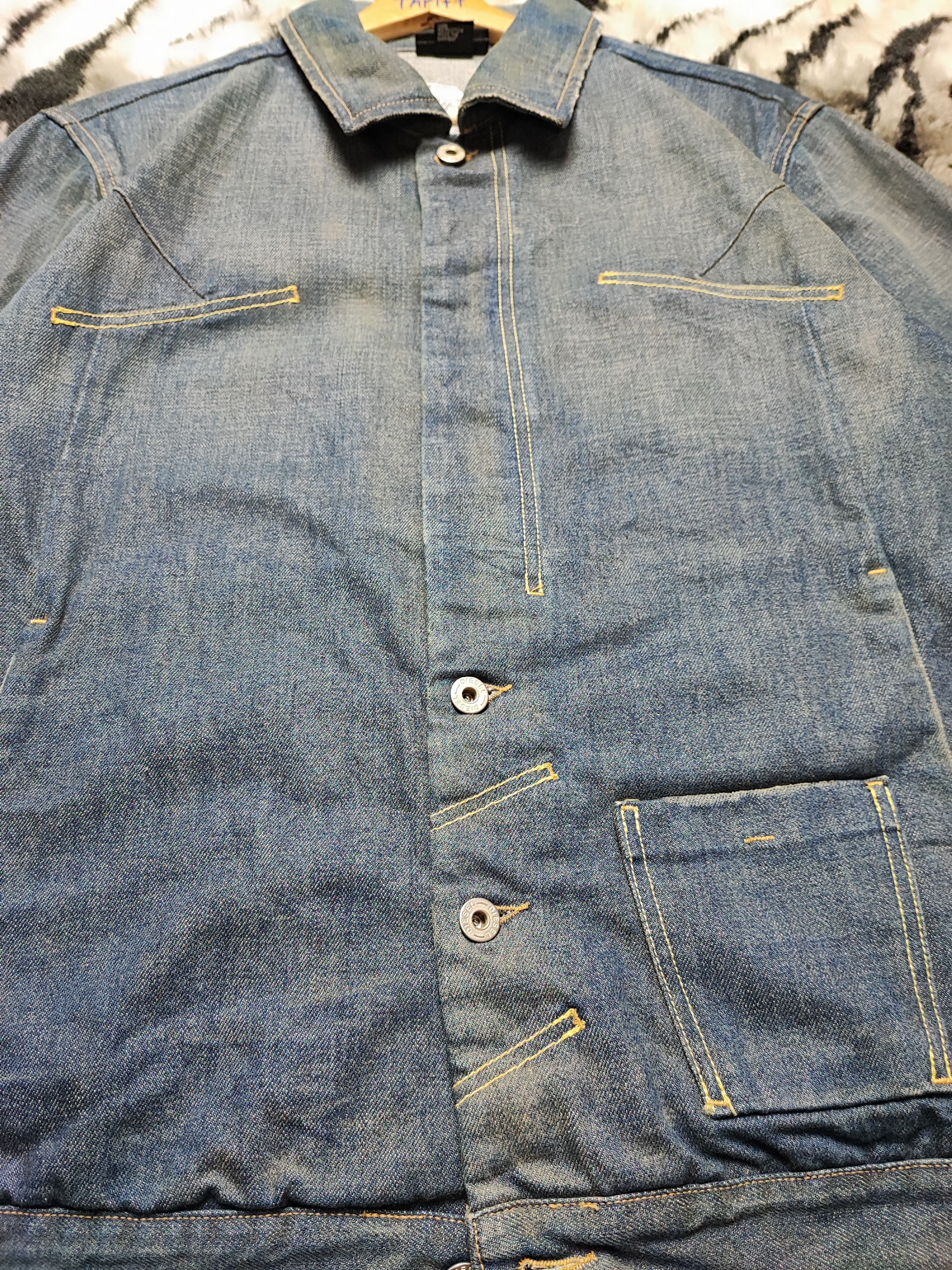Diesel Vintage 90s Diesel Denim Jacket Button Trucker Jacket Medium Size US M / EU 48-50 / 2 - 6 Thumbnail