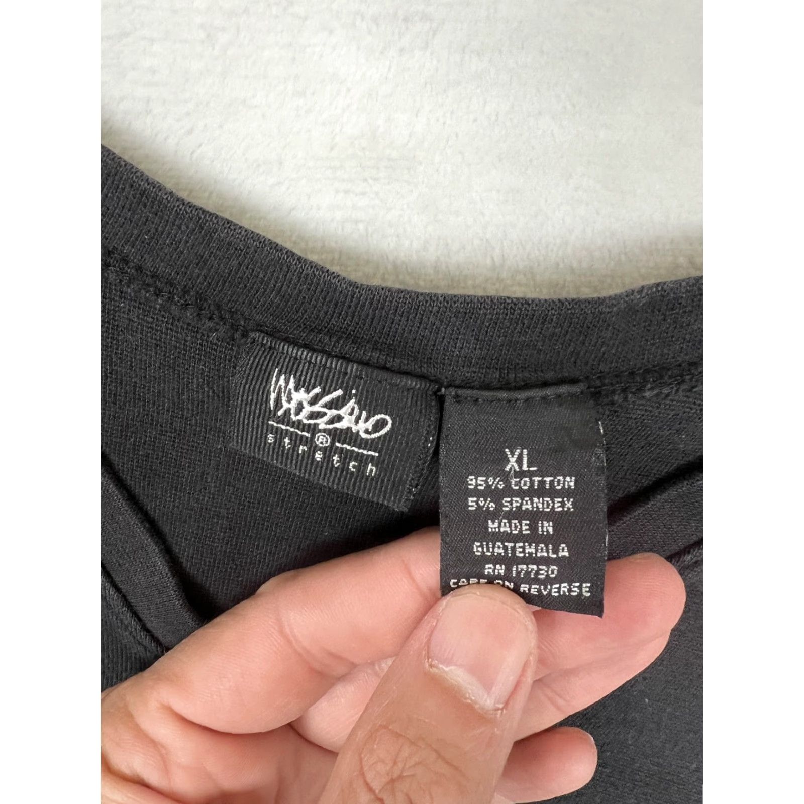 Mossimo Mossimo T-Shirt Womens XL Black 3/4 Sleeve V-Neck Stretch Jersey Pullover Casual Basic Size XL / US 12-14 / IT 48-50 - 2 Thumbnail