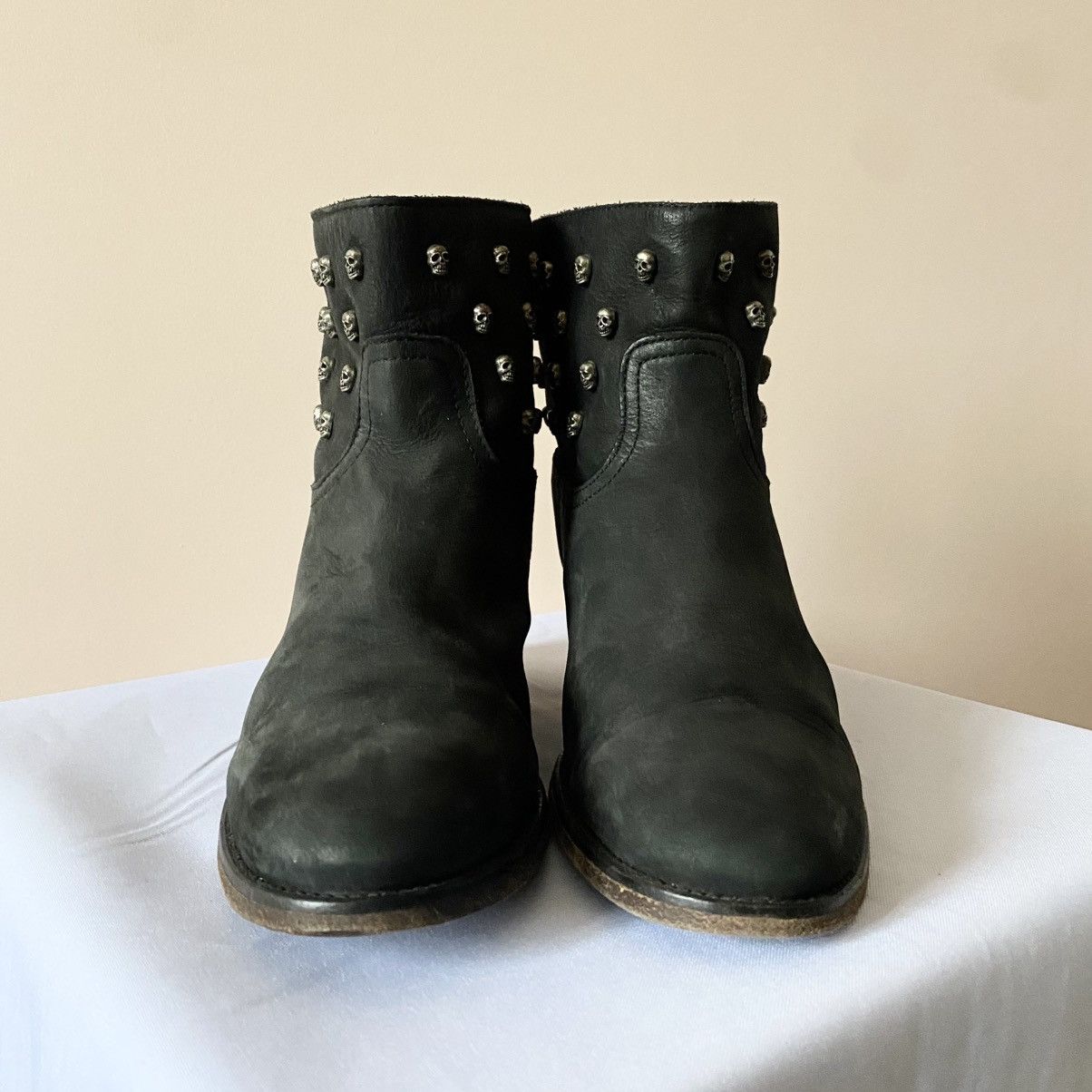 Zadig & Voltaire 00s Vintage Zadig & Voltaire Skull Biker Ankle Boots AS 98 Size US 8 / IT 38 - 2 Thumbnail
