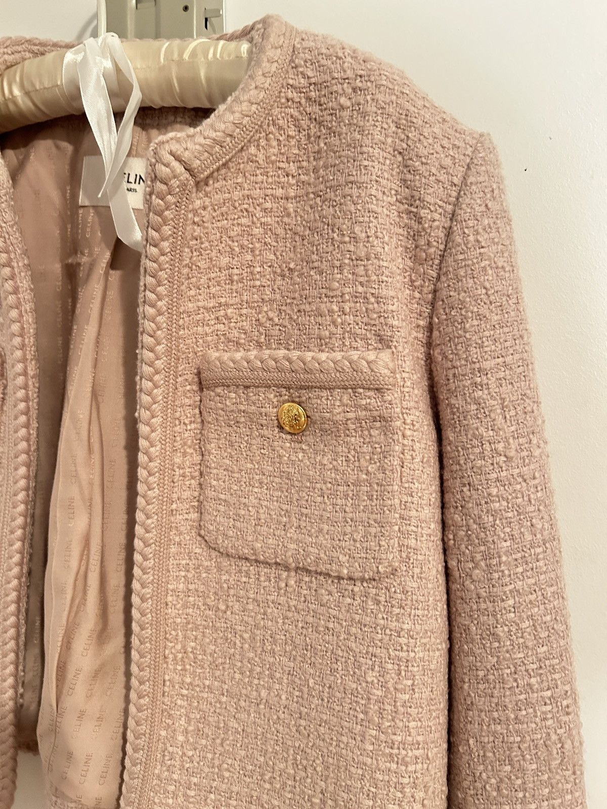 Celine Celine Chelsea Tweed Jacket — Blush Pink (New With Tags) Size M / US 6-8 / IT 42-44 - 5 Thumbnail