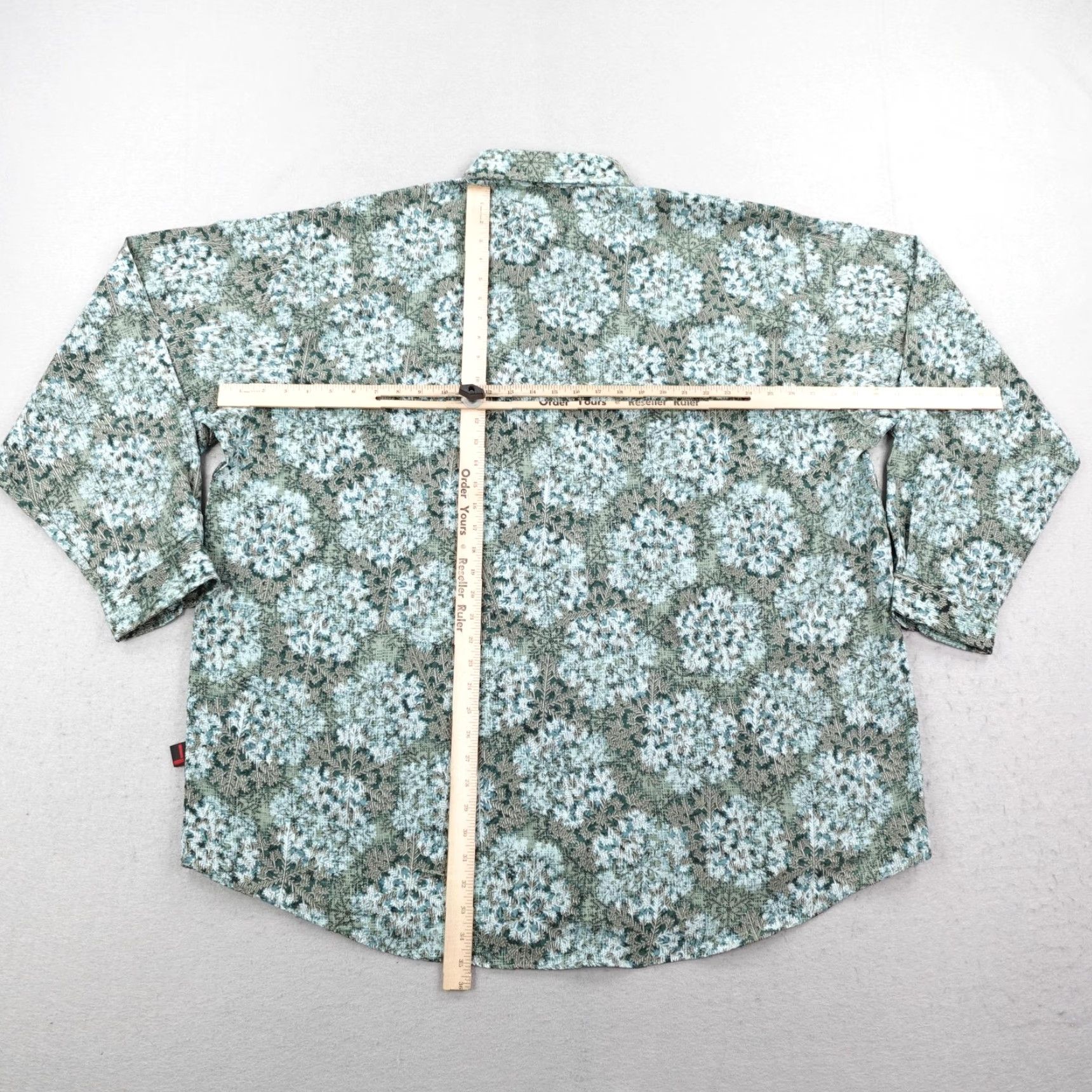 Fubu Vintage FUBU Shirt Mens 3XL Green The Collection Button Up Floral Deadstock NEW Size US XXL / EU 58 / 5 - 7 Thumbnail