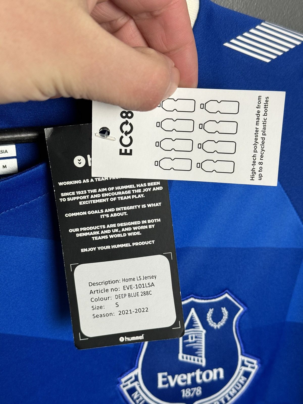 Hummel New Everton 21/22 Home Football Long Sleeve Jersey Size US XS / EU 42 / 0 - 9 Thumbnail