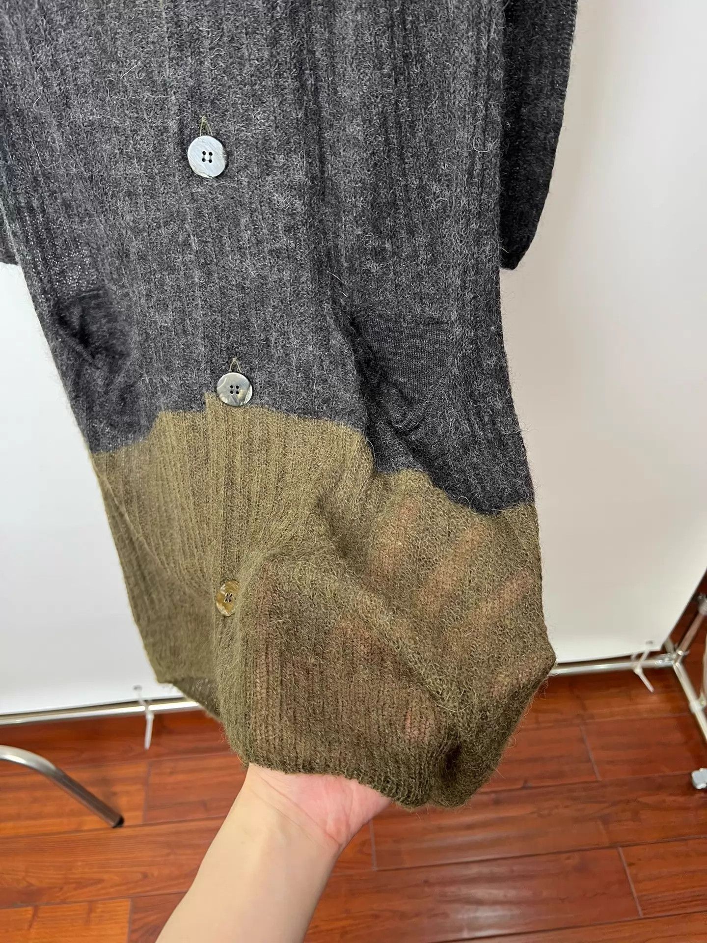 Issey Miyake ISSEY MIYAKE color blocked wool blend knit cardigan M Size US M / EU 48-50 / 2 - 6 Thumbnail
