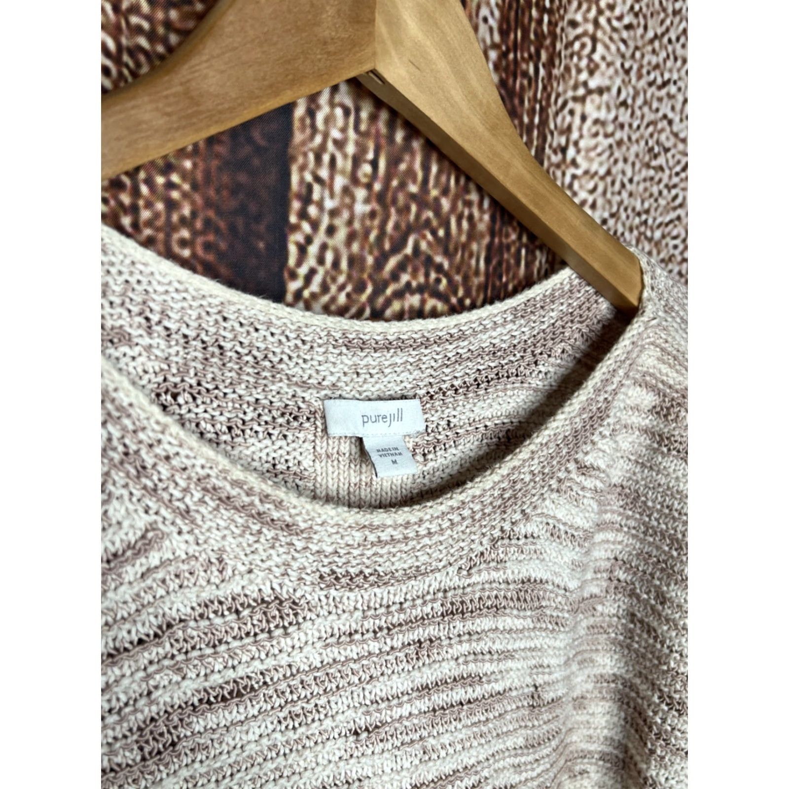 J. Jill J.Jill Pure Jill Womens Medium Knit 3/4 Sleeve Sweater Size M / US 6-8 / IT 42-44 - 2 Thumbnail
