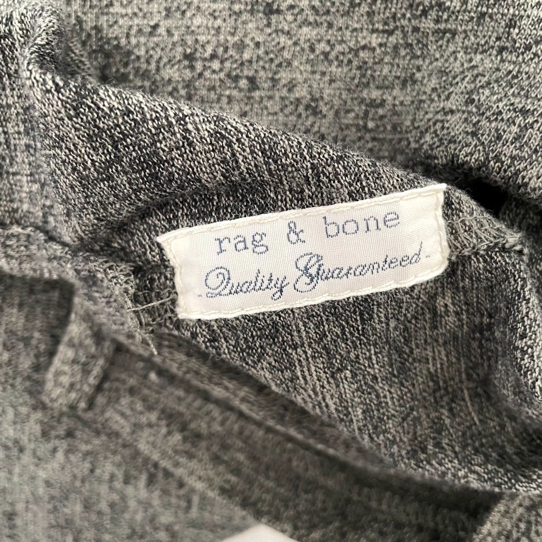 Rag & Bone Rag & Bone Shirt Polo Adult XL Short Sleeve Cotton Blend Mens Logo Button Knit Color Gray Size US XL / EU 56 / 4 - 7 Thumbnail