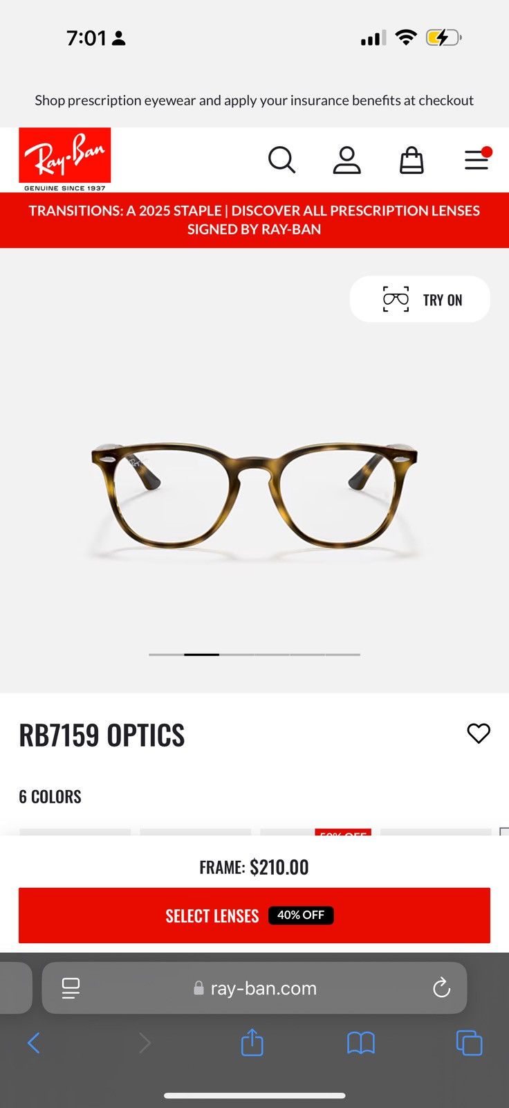 RayBan cheetah print rayban glasses Size ONE SIZE - 4 Thumbnail