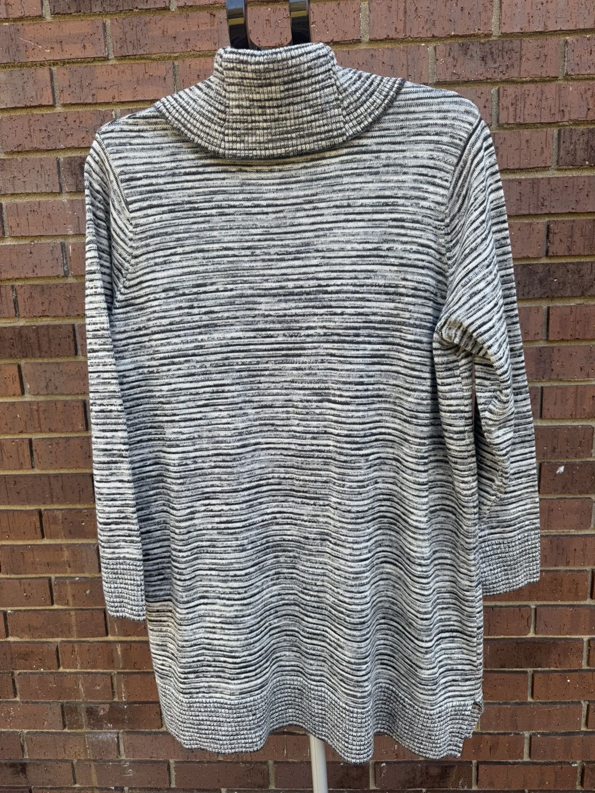 Other Eight Eight Eight Gray White Black Cotton Cowl Neck Sweater Size XL / US 12-14 / IT 48-50 - 5 Thumbnail