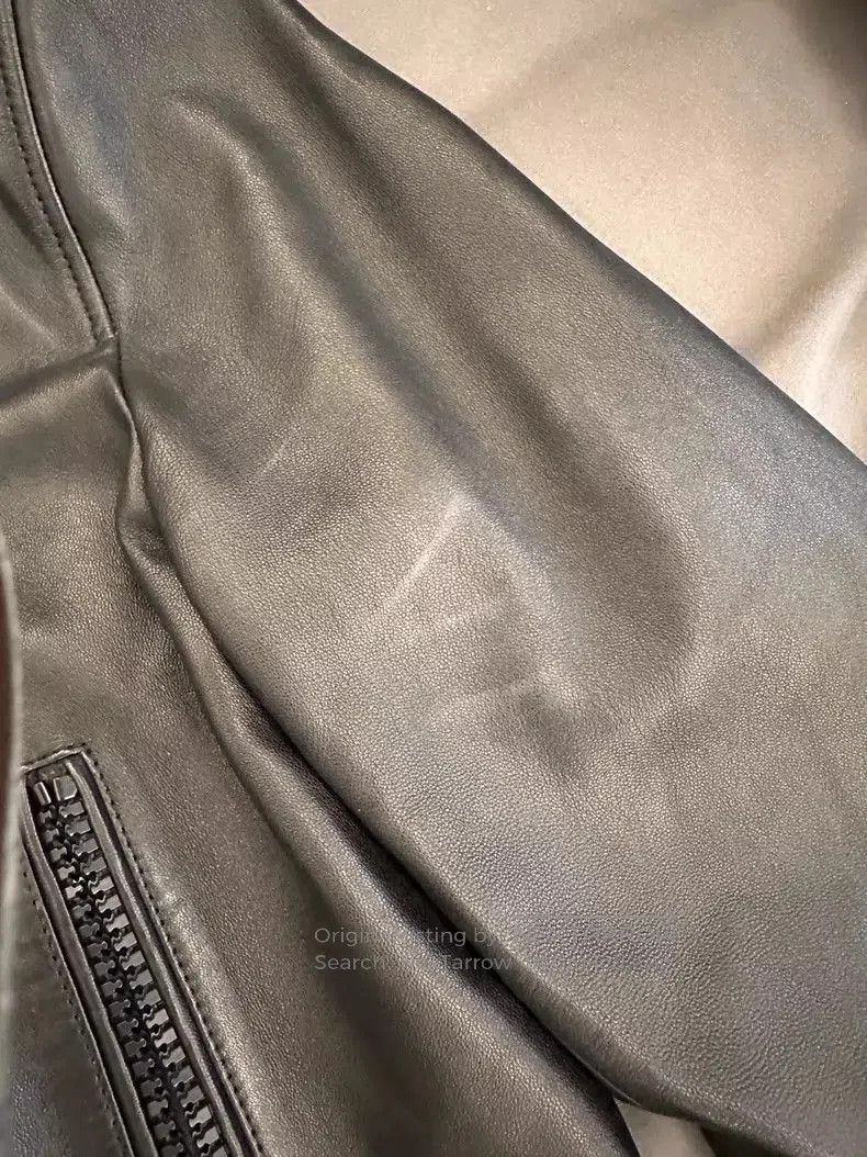 Yves Saint Laurent YSL Black Leather Jacket with Moto Design. Size US L / EU 52-54 / 3 - 6 Thumbnail