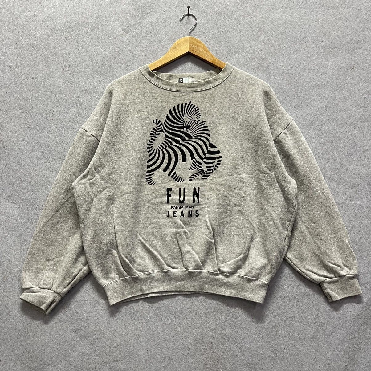 Kansai Yamamoto 1990s KANSAIMAN (Kansai Yamamoto) FUN Jeans Sweatshirt Size US M / EU 48-50 / 2 - 1 Thumbnail