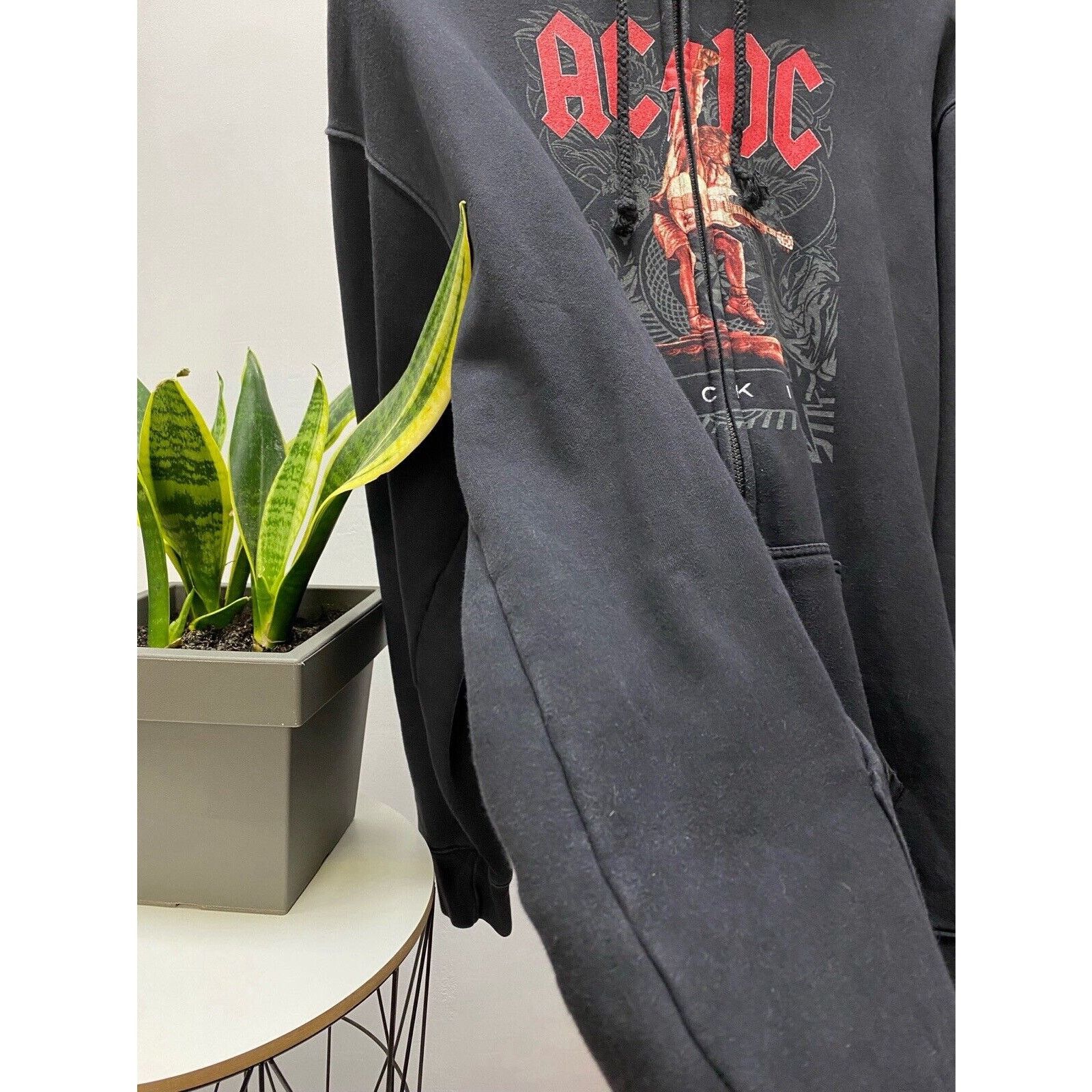AC/DC × Vintage AC/DC Black Ice 2000s Zip Up Hoodie Promo Album Faded XL Size US XL / EU 56 / 4 - 12 Thumbnail
