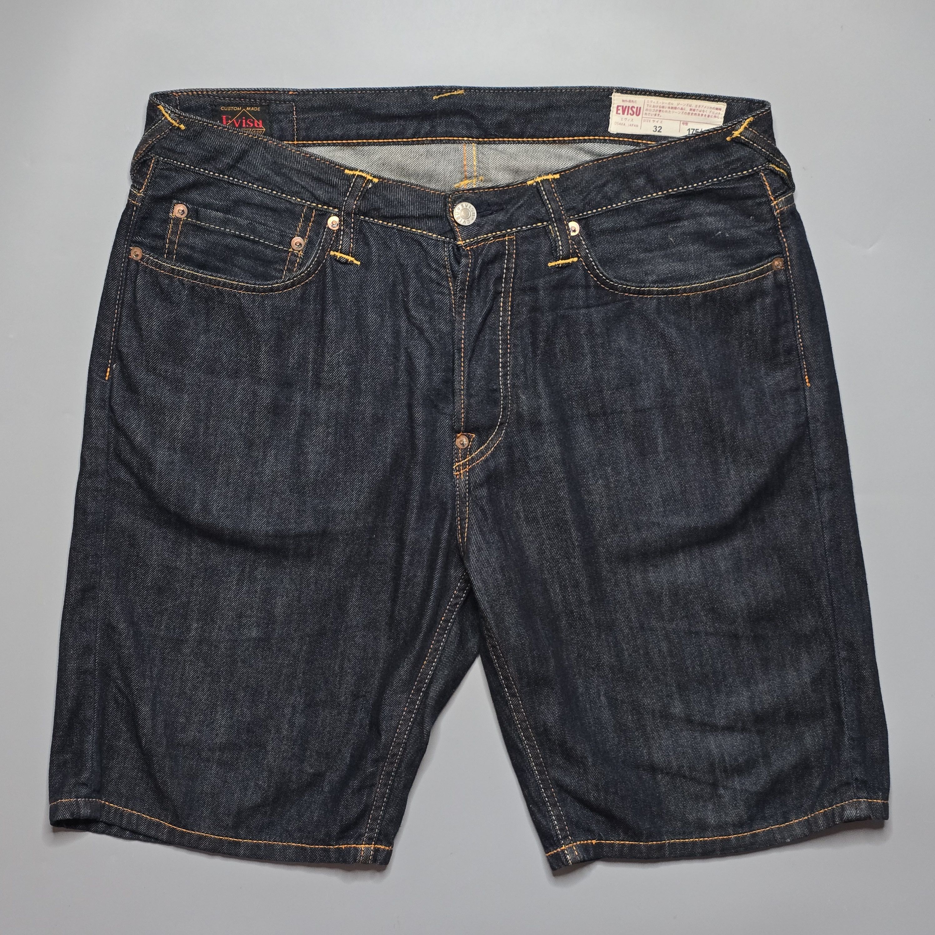Evisu Evisu - Daruma Buddies Daicock Print Denim Shorts Size US 32 / EU 48 - 2 Thumbnail