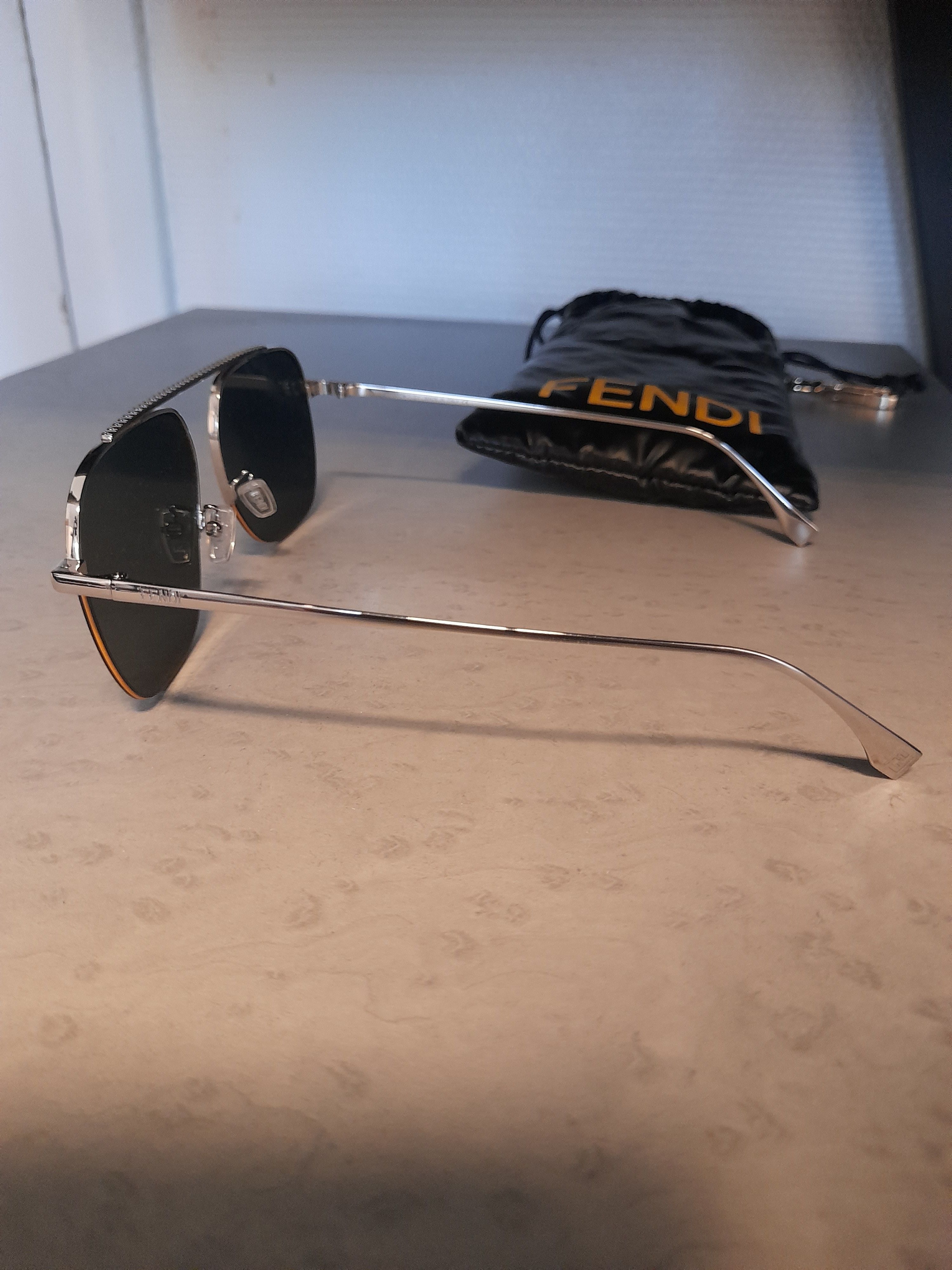 Fendi FENDI FE40005U Black Aviator Sunglasses Unisex w/ Case Size ONE SIZE - 3 Thumbnail