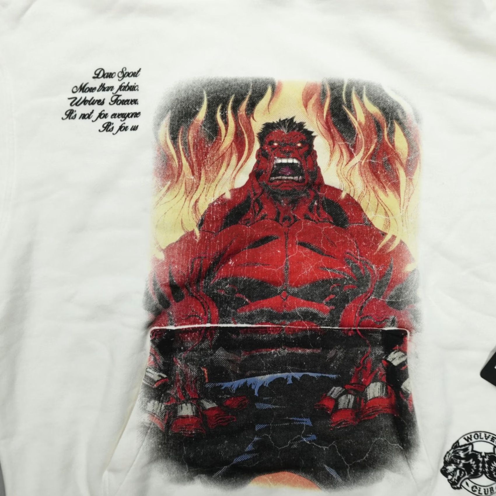 Darc Sport Darc Sport Marvel Red Hulk Pierce Hoodie Cream Men's M Relaxed Fit Hoodie Pullover Logo Graphic Print Sweatshirt Ips? Size US M / EU 48-50 / 2 - 2 Thumbnail