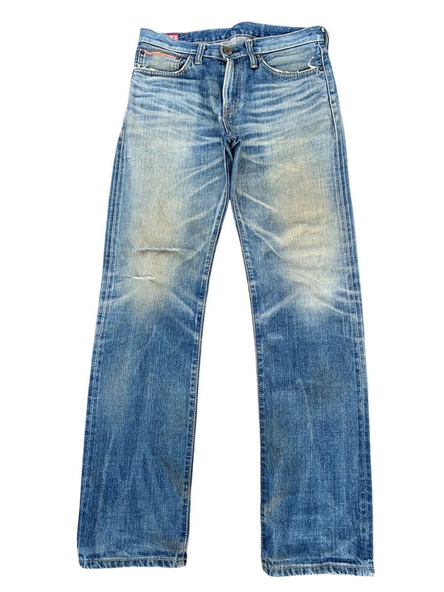 Edwin VINTAGE EDWIN 505zx SELVEDGE BUCKLE BACK DISTRESSED DENIM Size US 33 - 3 Thumbnail