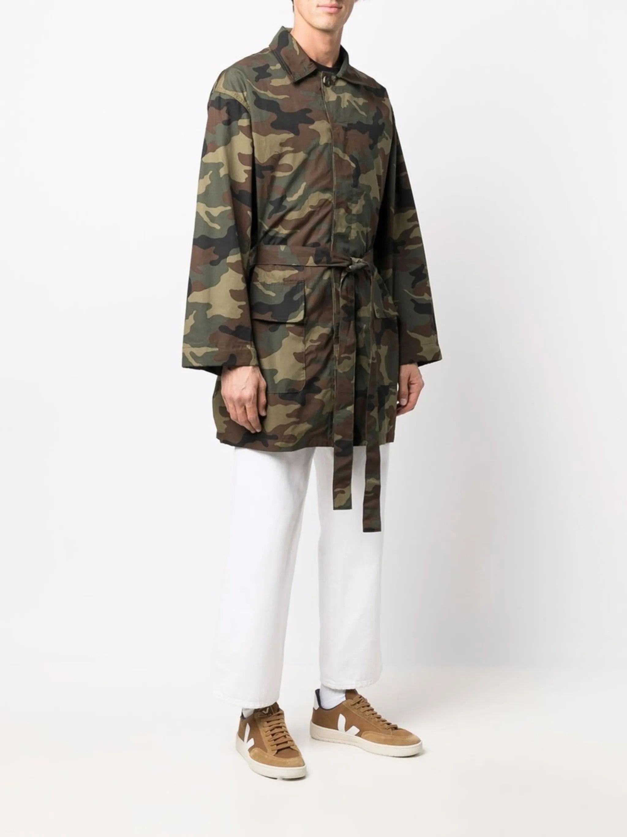 Fear of God o1y0125 Camouflage Belt Jacket in Military Green Size US M / EU 48-50 / 2 - 4 Thumbnail