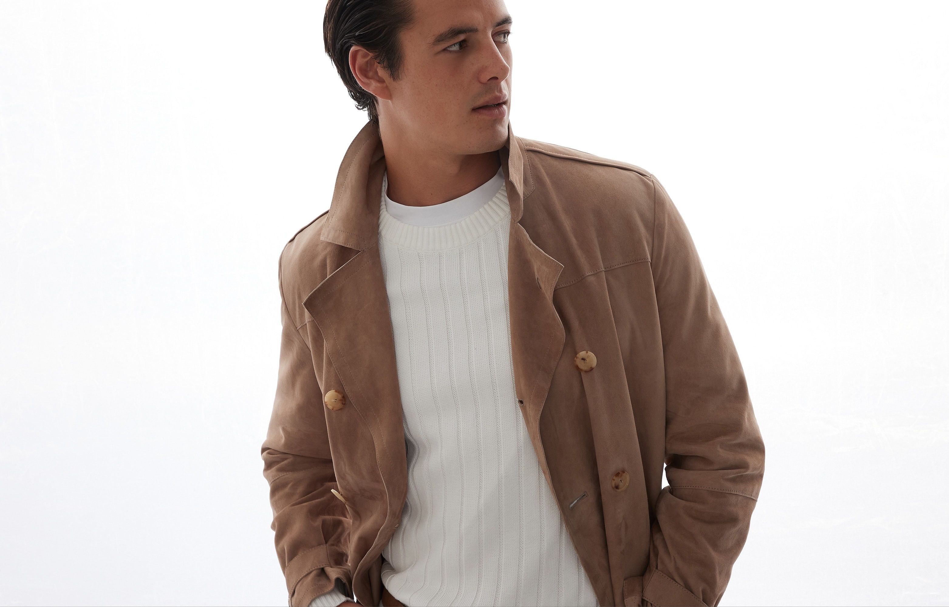 Brunello Cucinelli Leather Overcoat in Open Brown Size US L / EU 52-54 / 3 - 6 Thumbnail