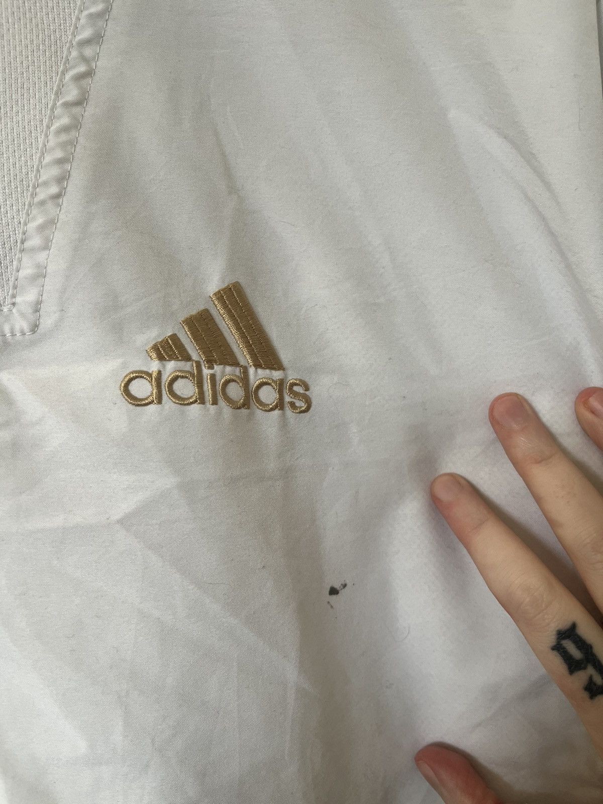 Adidas Men’s Adidas White & Cream Zip-Up Jacket Size US M / EU 48-50 / 2 - 4 Thumbnail